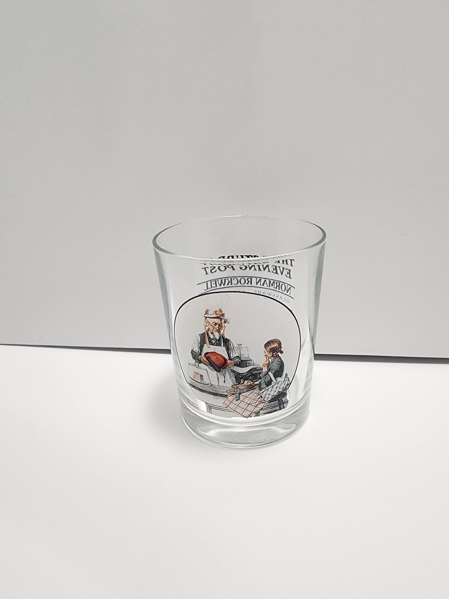Vintage Norman Rockwell Saturday Evening Post 1924 Collectable Glass - Glasses - Drinkware - Norman Rockwell - Saturday Evening Post