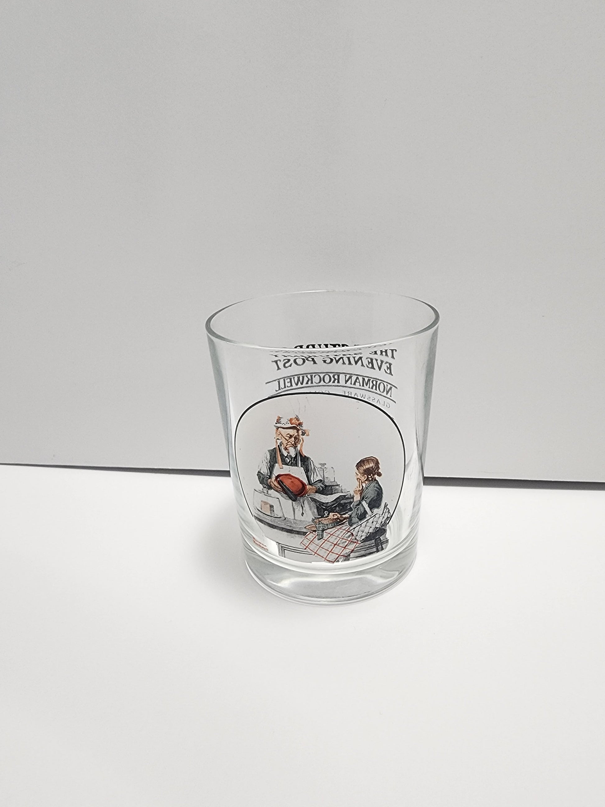Vintage Norman Rockwell Saturday Evening Post 1924 Collectable Glass - Glasses - Drinkware - Norman Rockwell - Saturday Evening Post