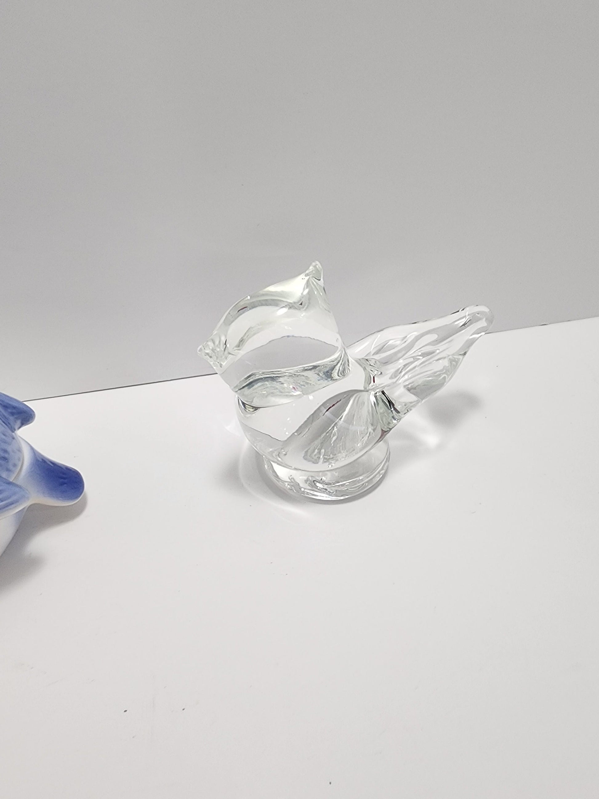 Vintage Mid-century Birds - Porcelain Bird - Vintage Birds - Glass Art - Glass Bird - Birdie - Storage Figure - Bird Decor - Birds