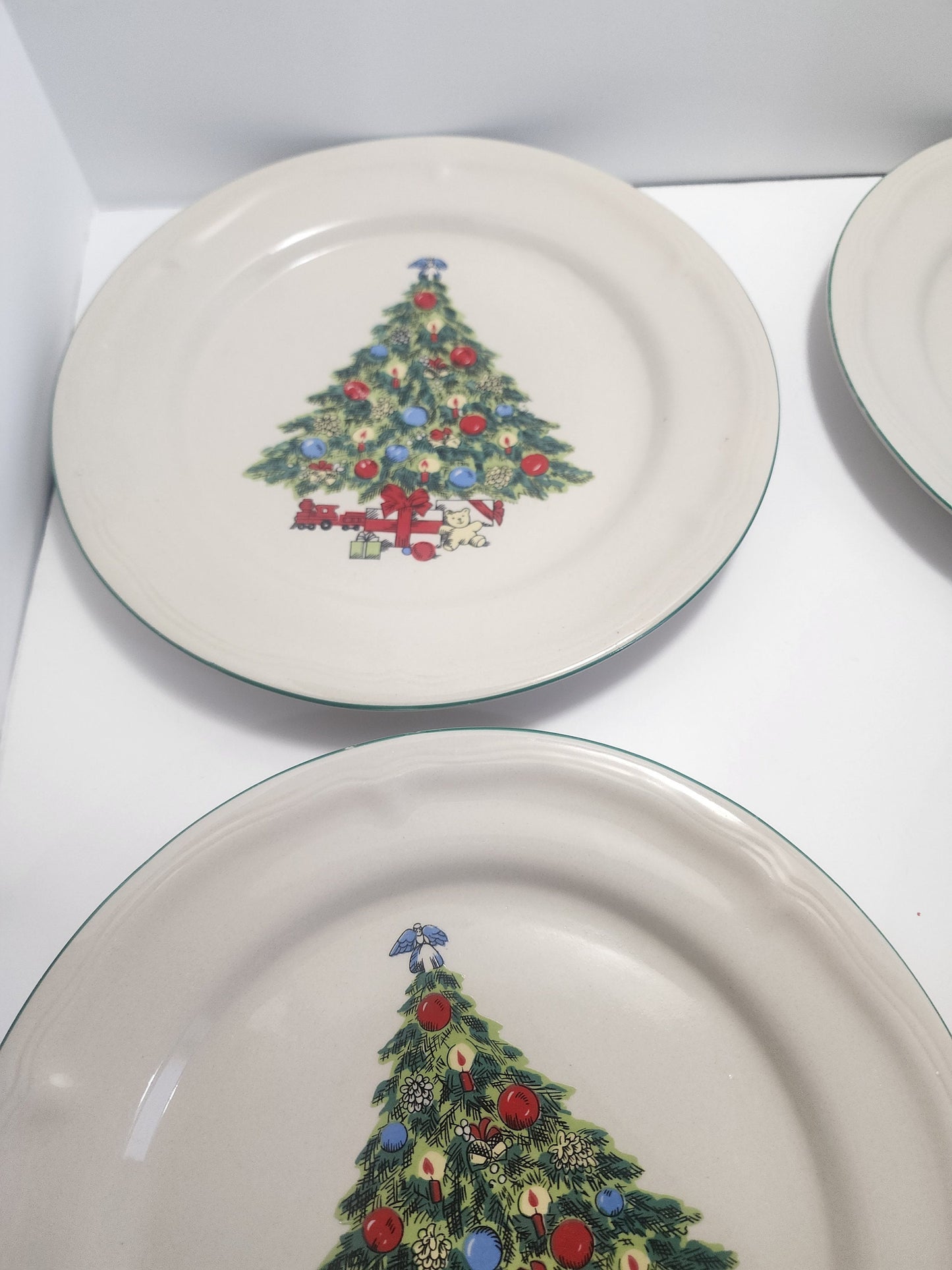 Christmas Plates Seagull China Christmas Plates - Bread and Butter Plates - Plates - Christmas - Christmas Tree - Christmas Plates