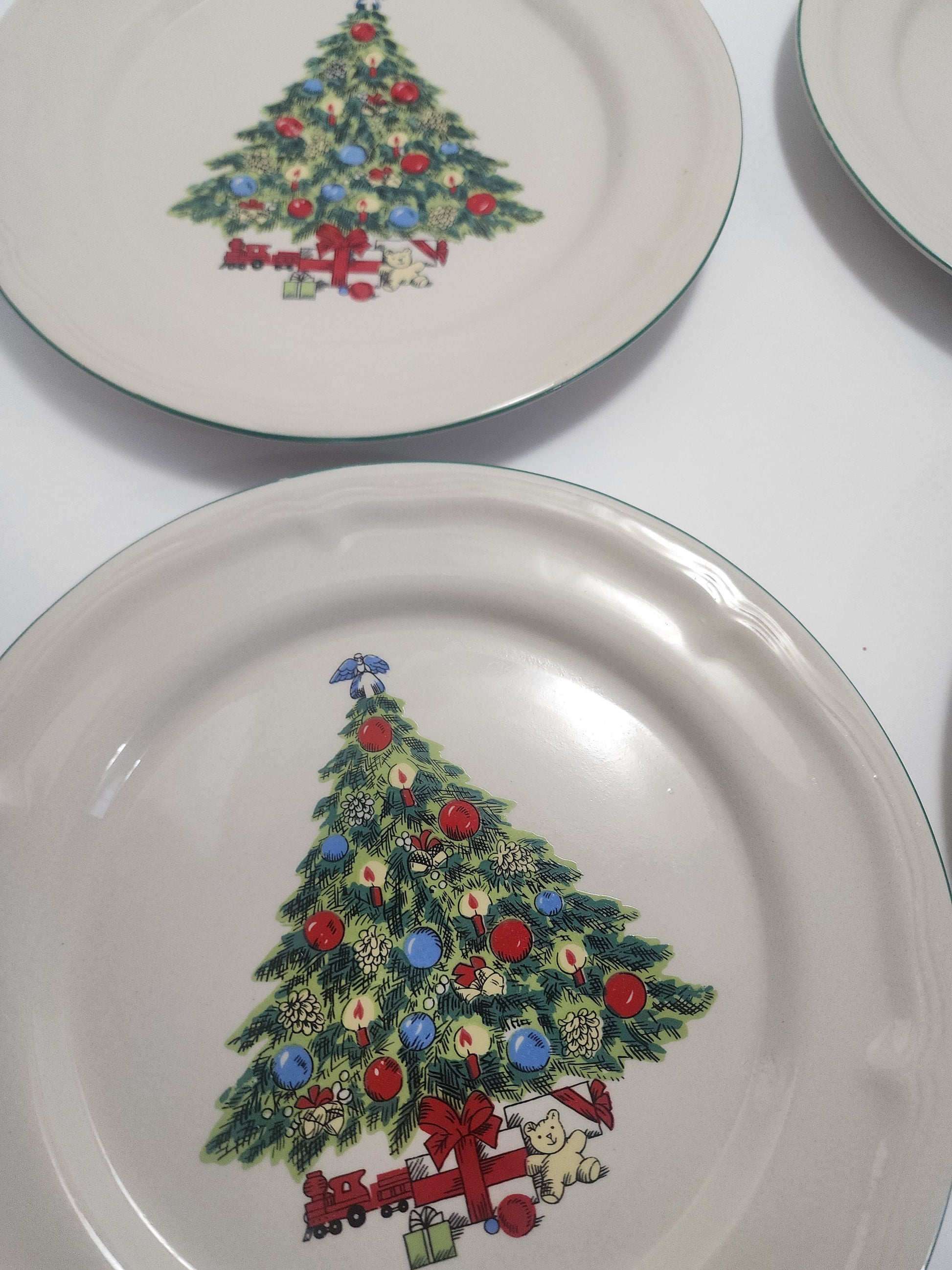 Christmas Plates Seagull China Christmas Plates - Bread and Butter Plates - Plates - Christmas - Christmas Tree - Christmas Plates
