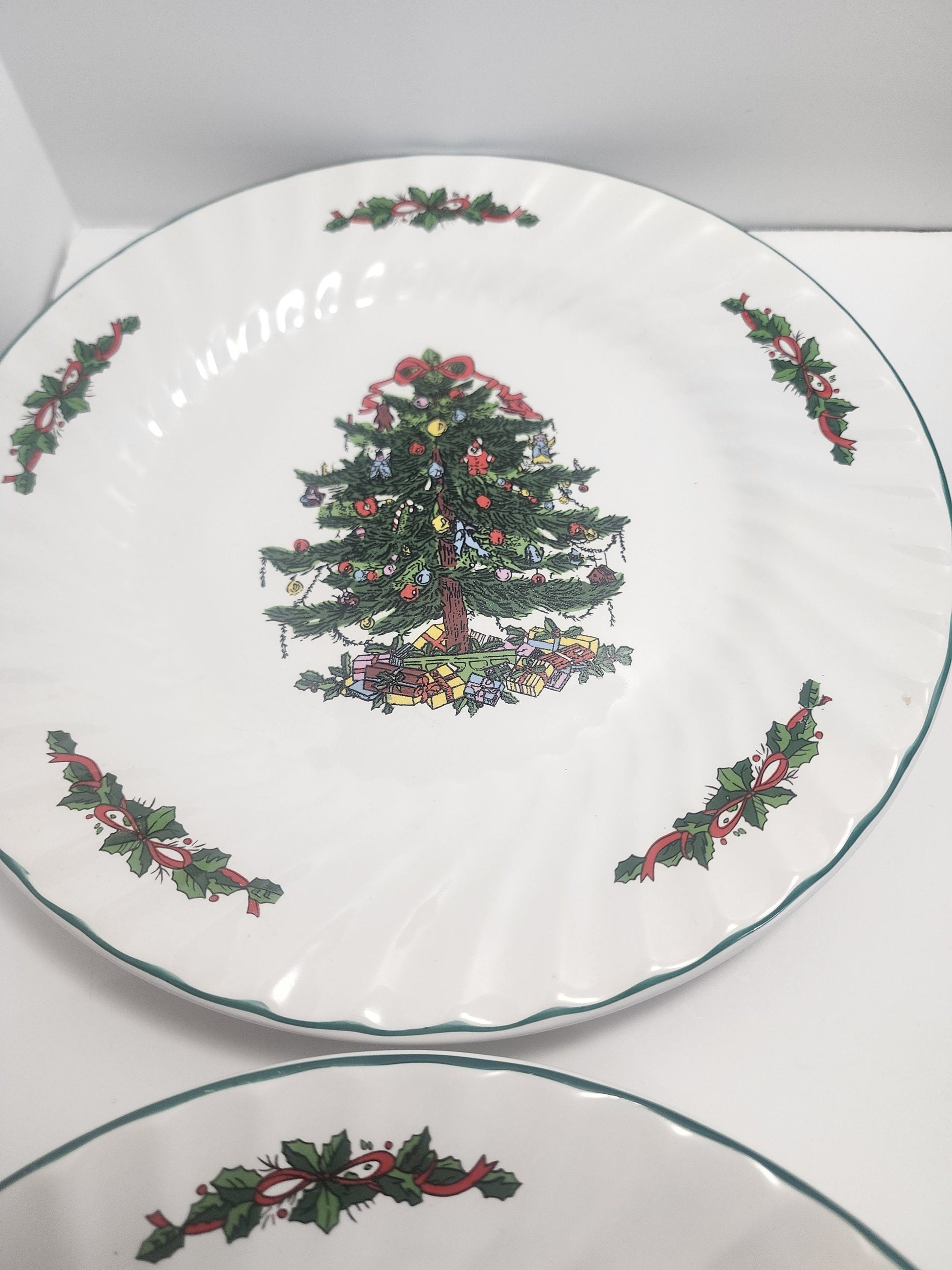 Christmas Village Plates Vintage - Christmas - Christmas Plates - Christmas Village - Set Of Plates - Christmas Village Plates