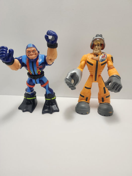 2002 Vintage Fisher Price Rescue Hereos Mattell Hasbro - Fishet Price - Scuba Diver - Hasbro Toy - Mattel - Vintage Toys - Fisher Price
