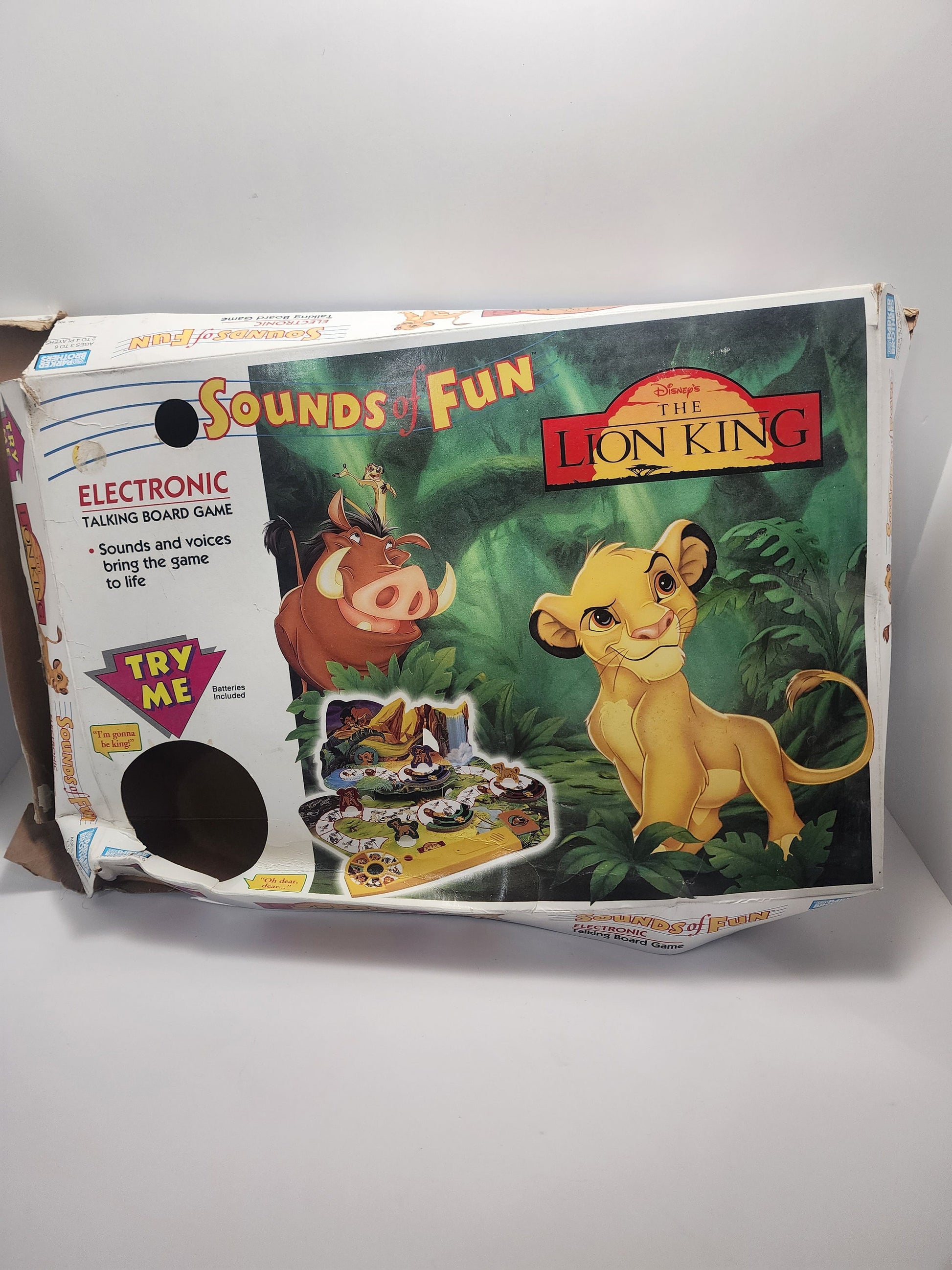 Vintage 1994 The Lion King Offical Board Sounds and Fun - Interactive Game - Board Game - The Lion King - Disney Games - Family Games