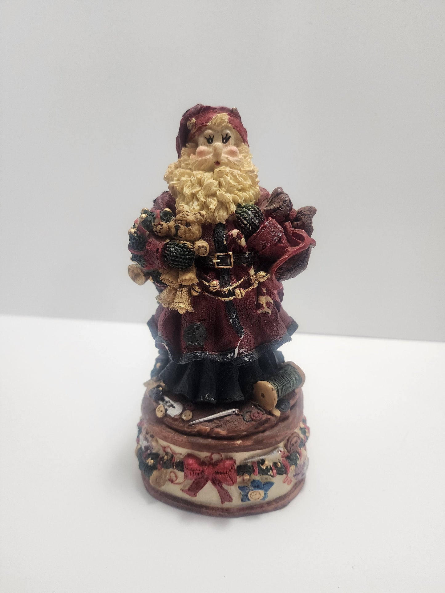 Vintage Santa Musical Statue - Santa - Santa Figure - Santa Statue - Musical Box - Christmas Decor - Christmas Music - Music Box
