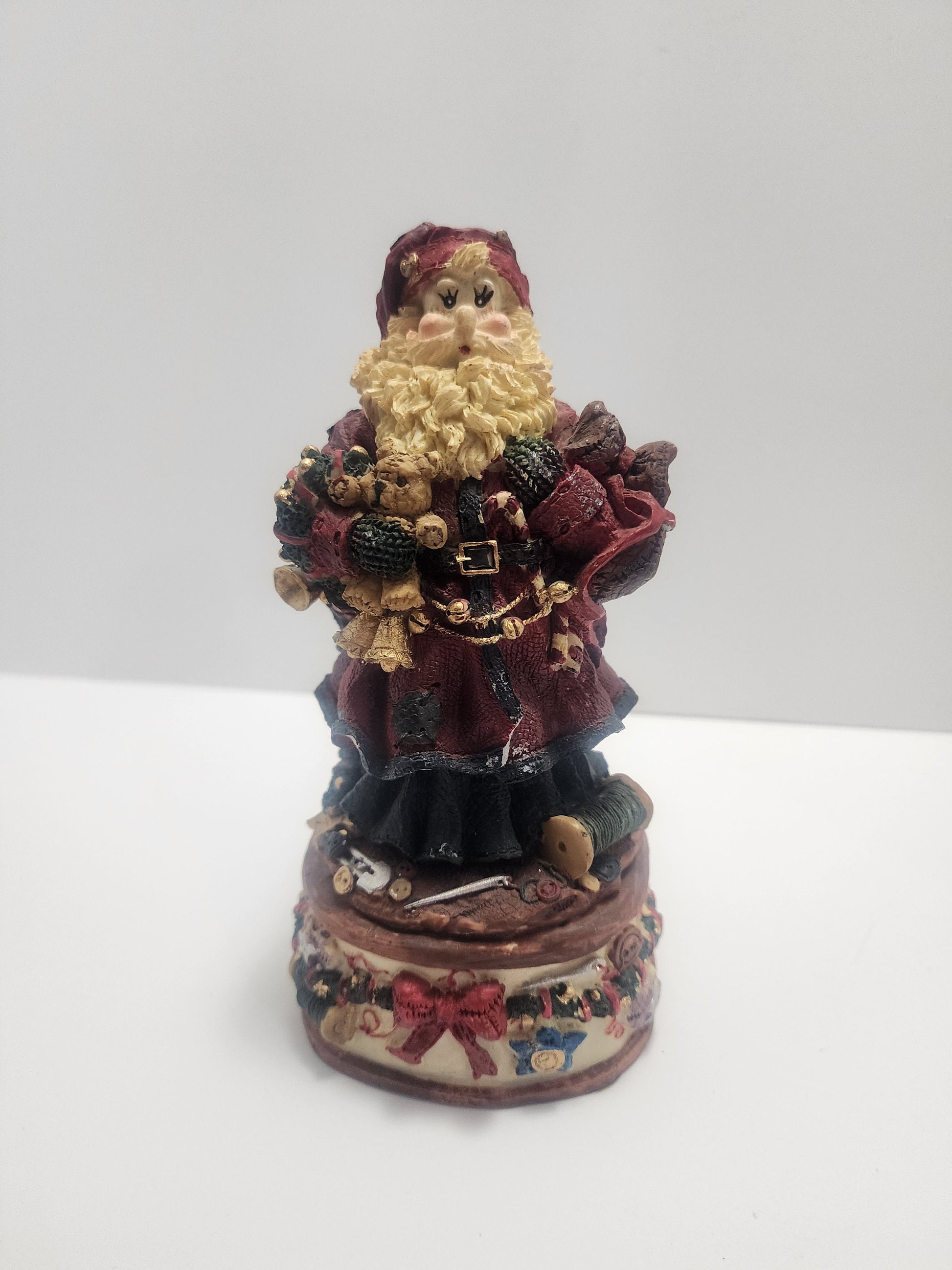 Vintage Santa Musical Statue - Santa - Santa Figure - Santa Statue - Musical Box - Christmas Decor - Christmas Music - Music Box