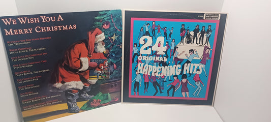 Vintage Vinyl Records 1978 Christmas Hits & 24 Orginal Happening Hits - 1970 Vinyl - Vinyl - Records - Christmas - Christmas Music