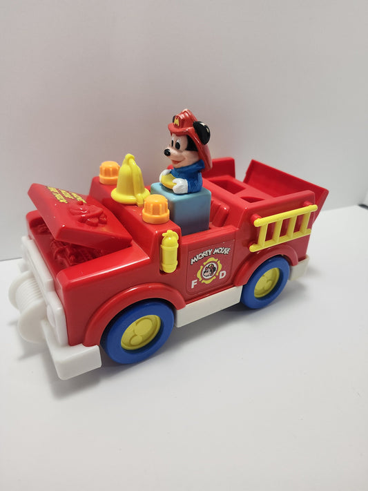 Disney 1988 Mickey Mouse Mattell Firetruck - Mattel - Disney - Mickey Mouse - Vintage Toys - Vintage Disney - Firetruck - Disney - Firetruck