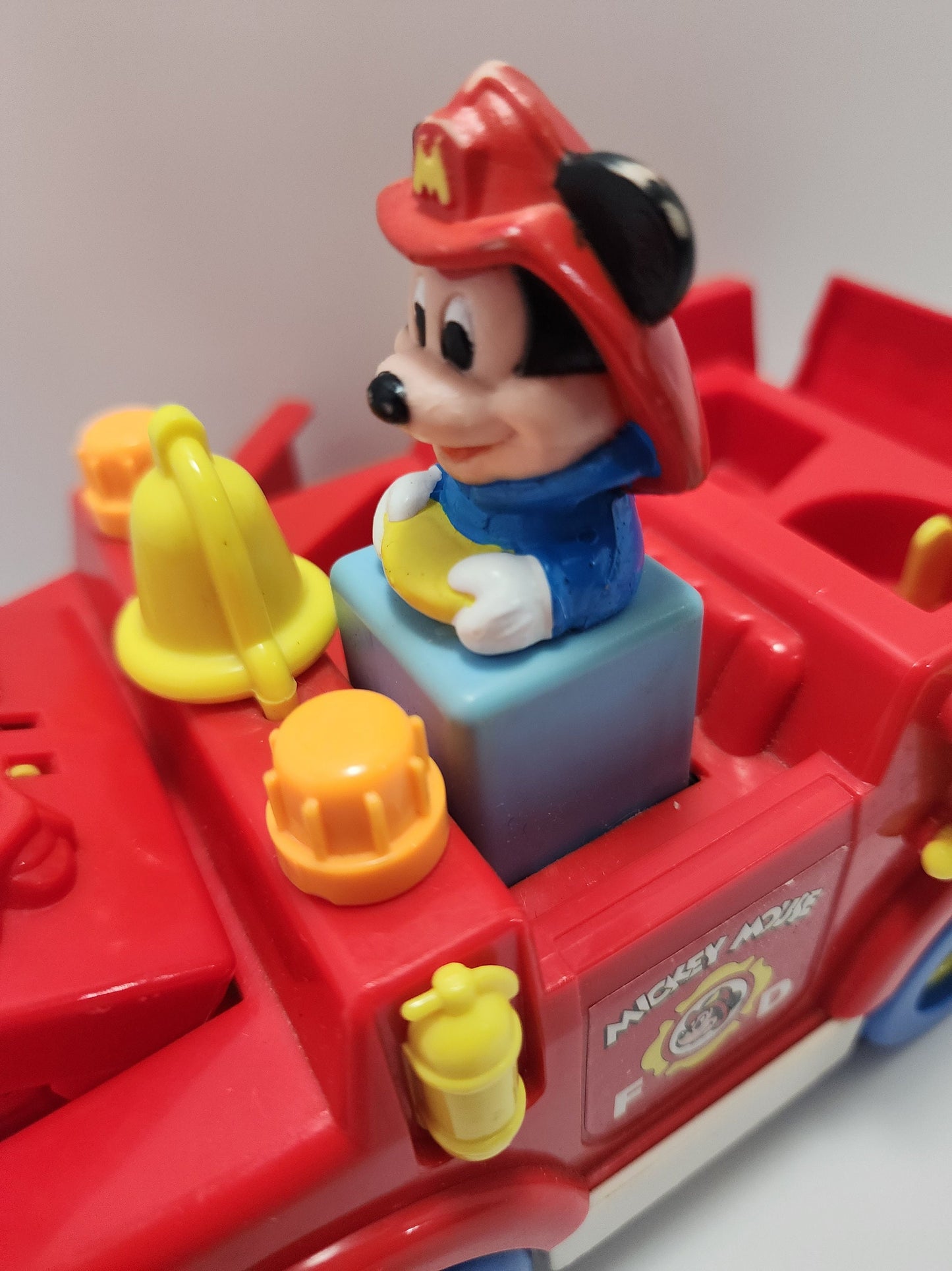 Disney 1988 Mickey Mouse Mattell Firetruck - Mattel - Disney - Mickey Mouse - Vintage Toys - Vintage Disney - Firetruck - Disney - Firetruck