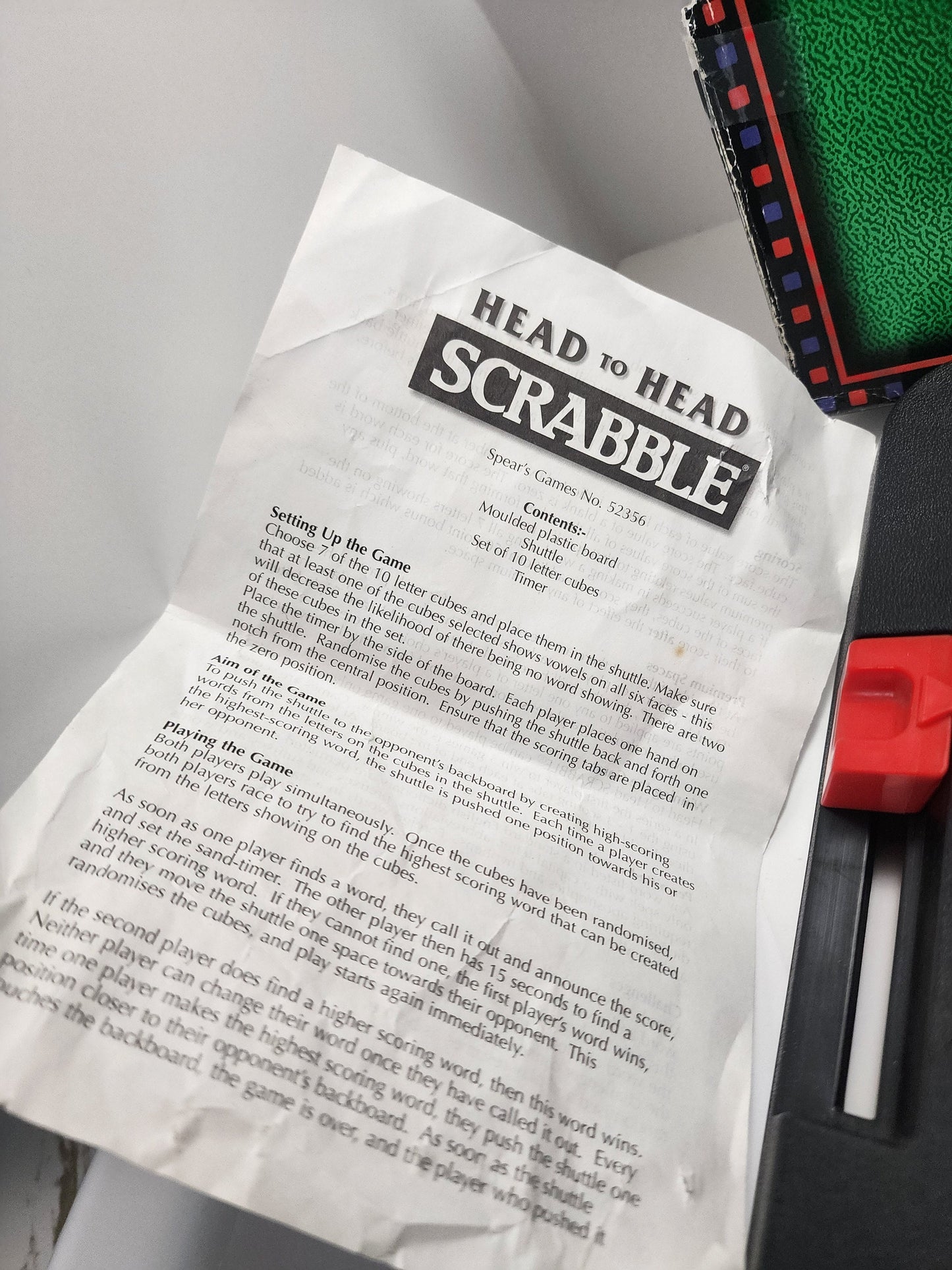 Scrabble Head To Head Vintage Board Game 1997 - Scrabble - Board Game - Vintage Game - Vintage Board Game - Scrabble Board Game