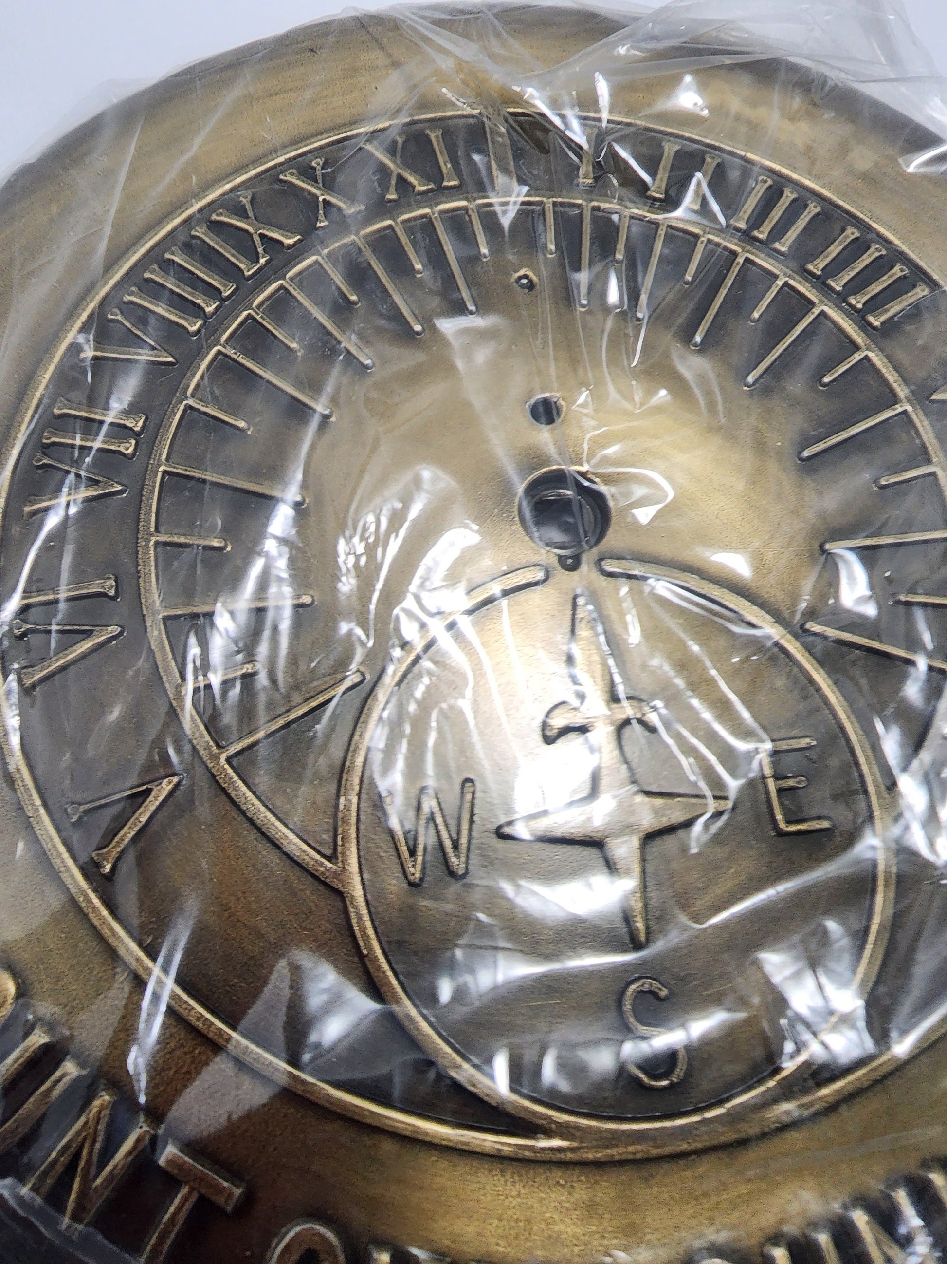 Vintage Sundial Still In Packaging - Sundial - Count Only Sunny Hours - Clock - Vintage Clock - Sundial - Big Sundial - Vintage Sundial