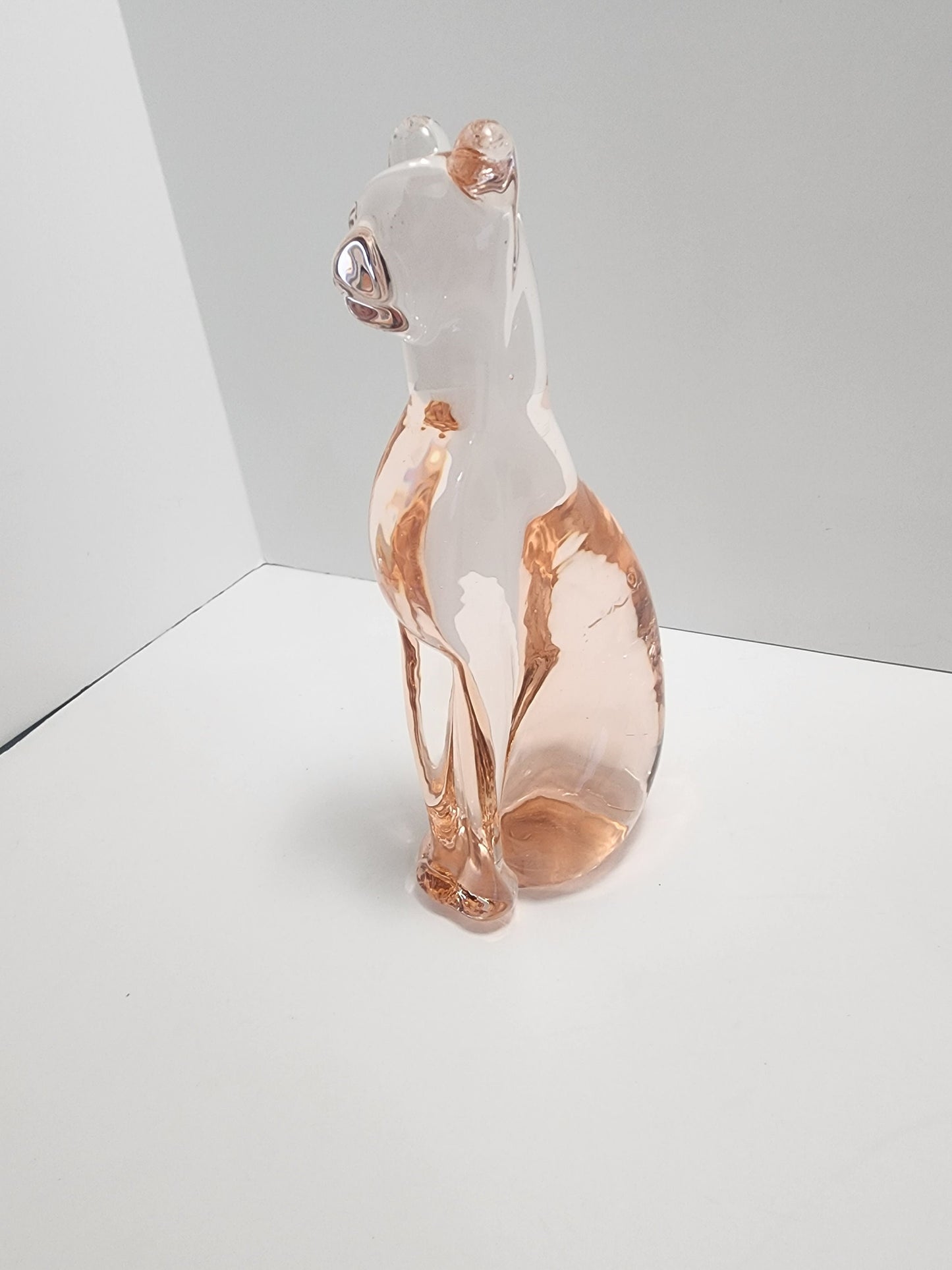 Vintage Cat Figurines - Fenton Glass Art - Siamese Cat - Egyptian Cat - Baccarat Egyptian Cat - Glass Cat - Cat Sculpture - Cat Art - Glass