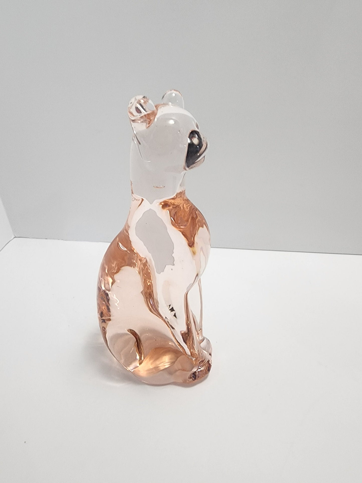 Vintage Cat Figurines - Fenton Glass Art - Siamese Cat - Egyptian Cat - Baccarat Egyptian Cat - Glass Cat - Cat Sculpture - Cat Art - Glass