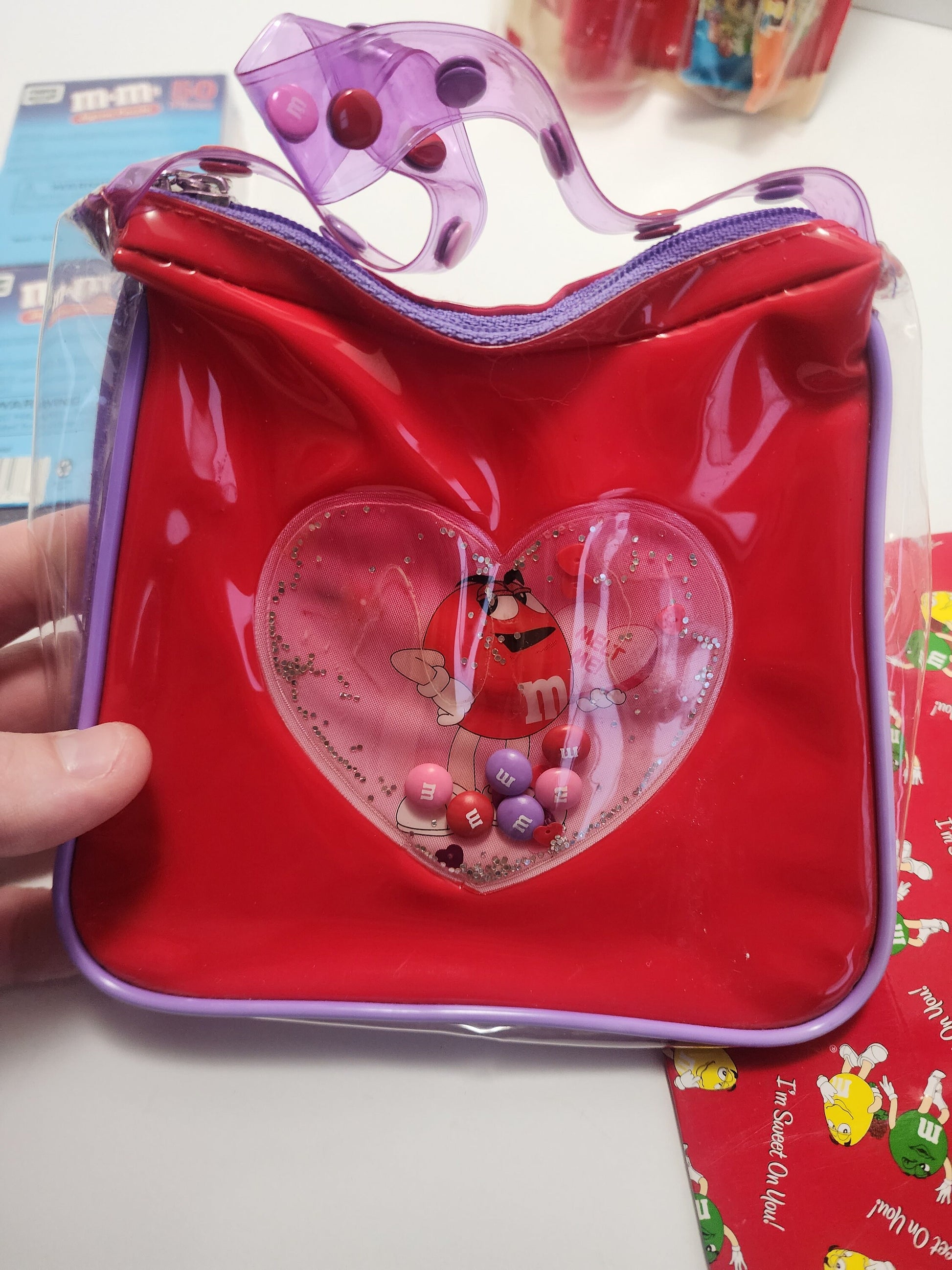 M&m Vintage 1990s Lot Of Goodies - Candy - Vintage Candy - MnMs - Gift Bag - Christnas Gift - Puzzle - Candy Dispenser