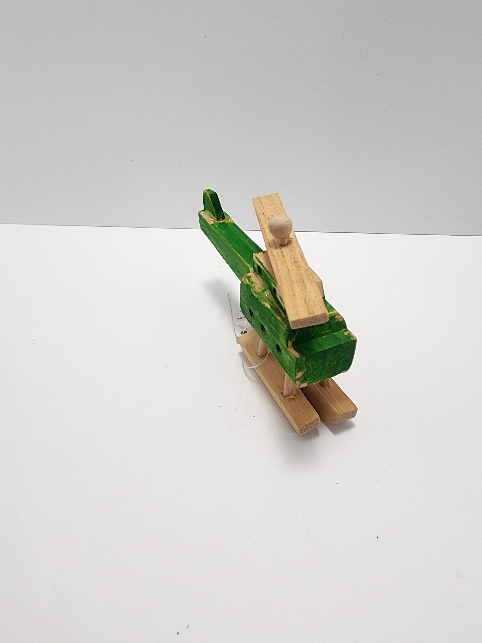 Vintage Small Wooden Crafted Helicopter - Helicopter - Crafted - Wooden Helicopter - Helicopter Toys - Airplane - Airplane Toys - Carved