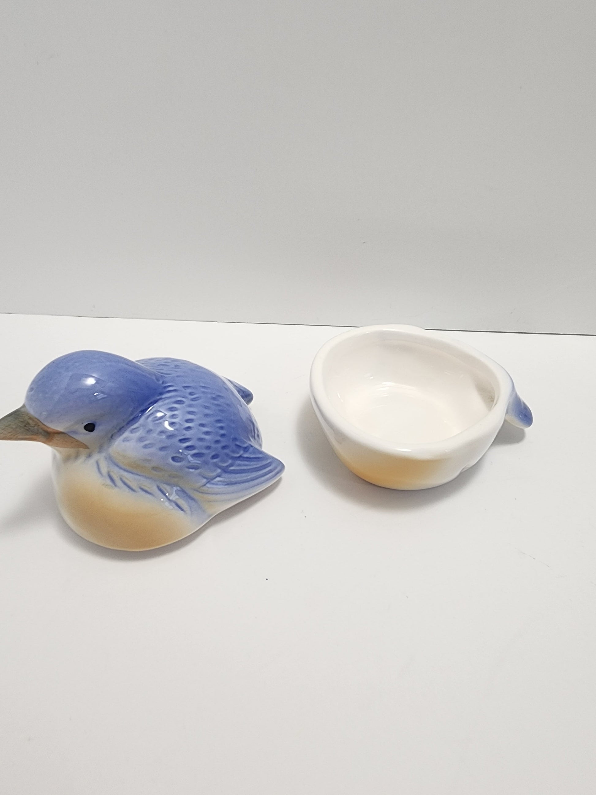 Vintage Mid-century Birds - Porcelain Bird - Vintage Birds - Glass Art - Glass Bird - Birdie - Storage Figure - Bird Decor - Birds
