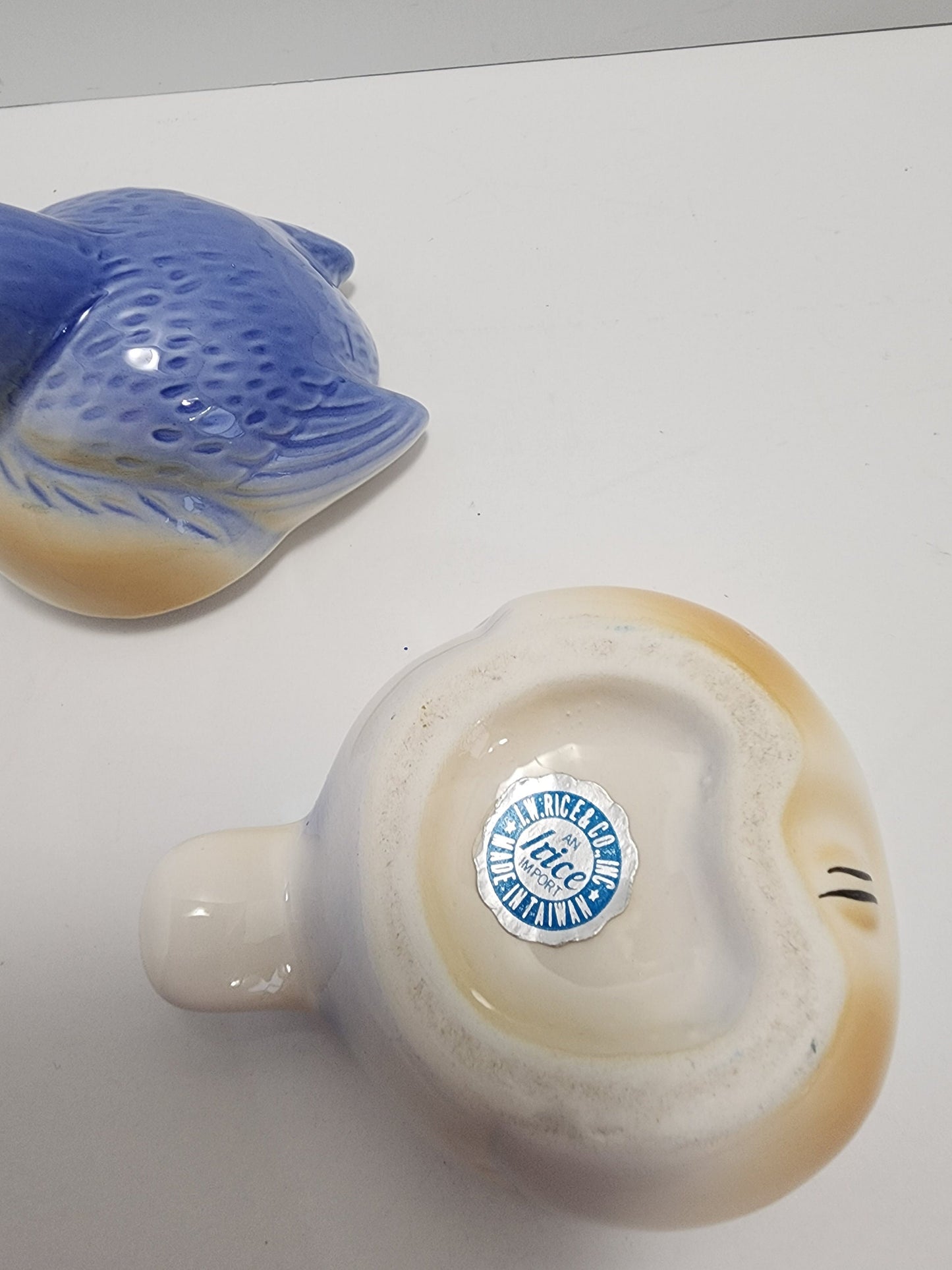 Vintage Mid-century Birds - Porcelain Bird - Vintage Birds - Glass Art - Glass Bird - Birdie - Storage Figure - Bird Decor - Birds