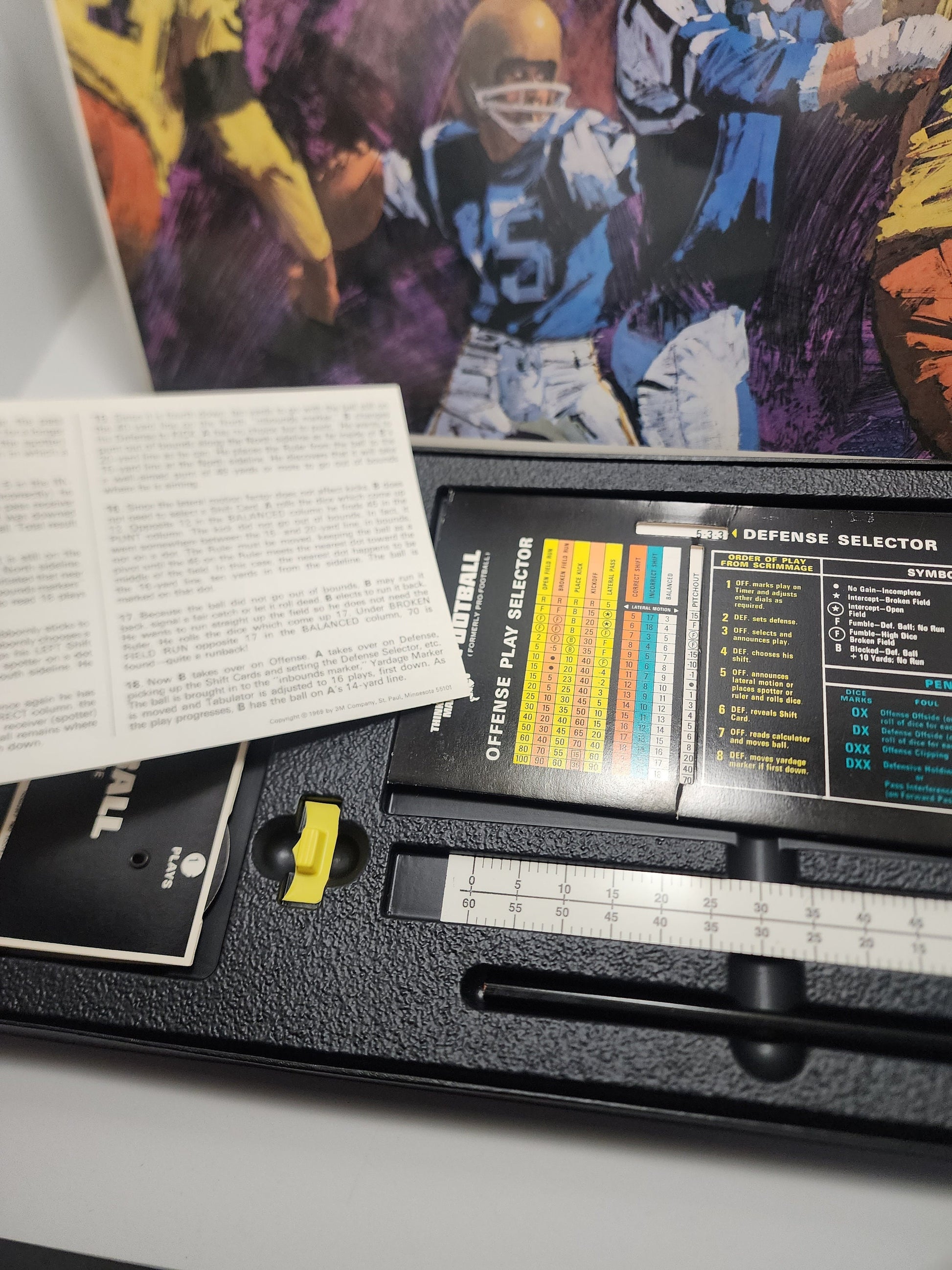 Nfl 1969 Football A Thinking Man's Game Board Game - 3M Game - Board Game - Vintage Games - Football Game - Man - Man Game - Vintage Board