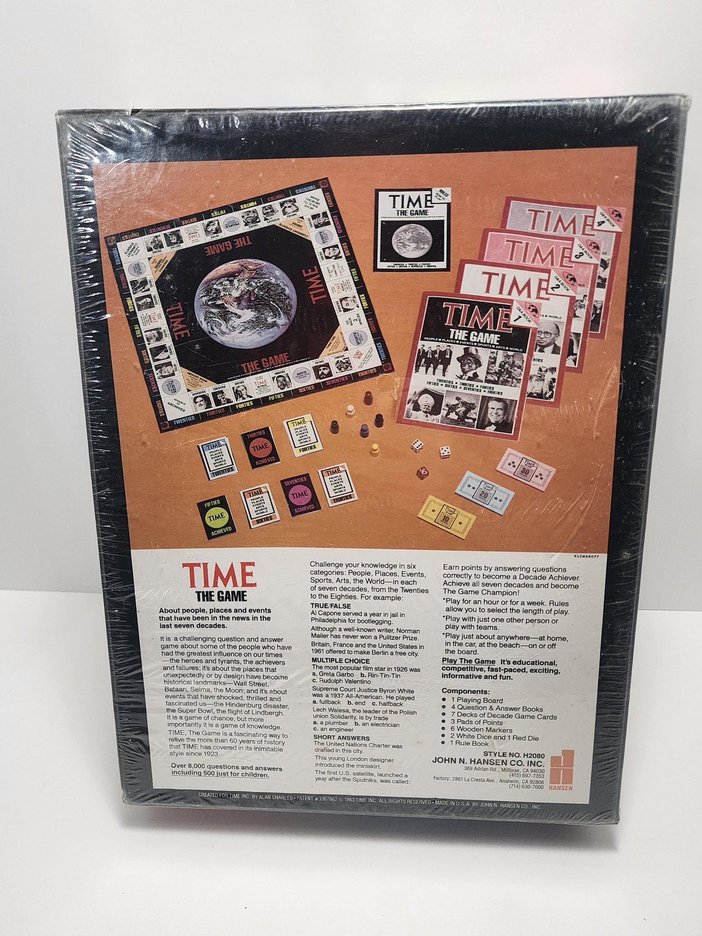 Time The Game Vintage 1983 Board Game - Board Game - Vintage Board Game - Time - Time Magazine - Time Game - Family Games - Magazine