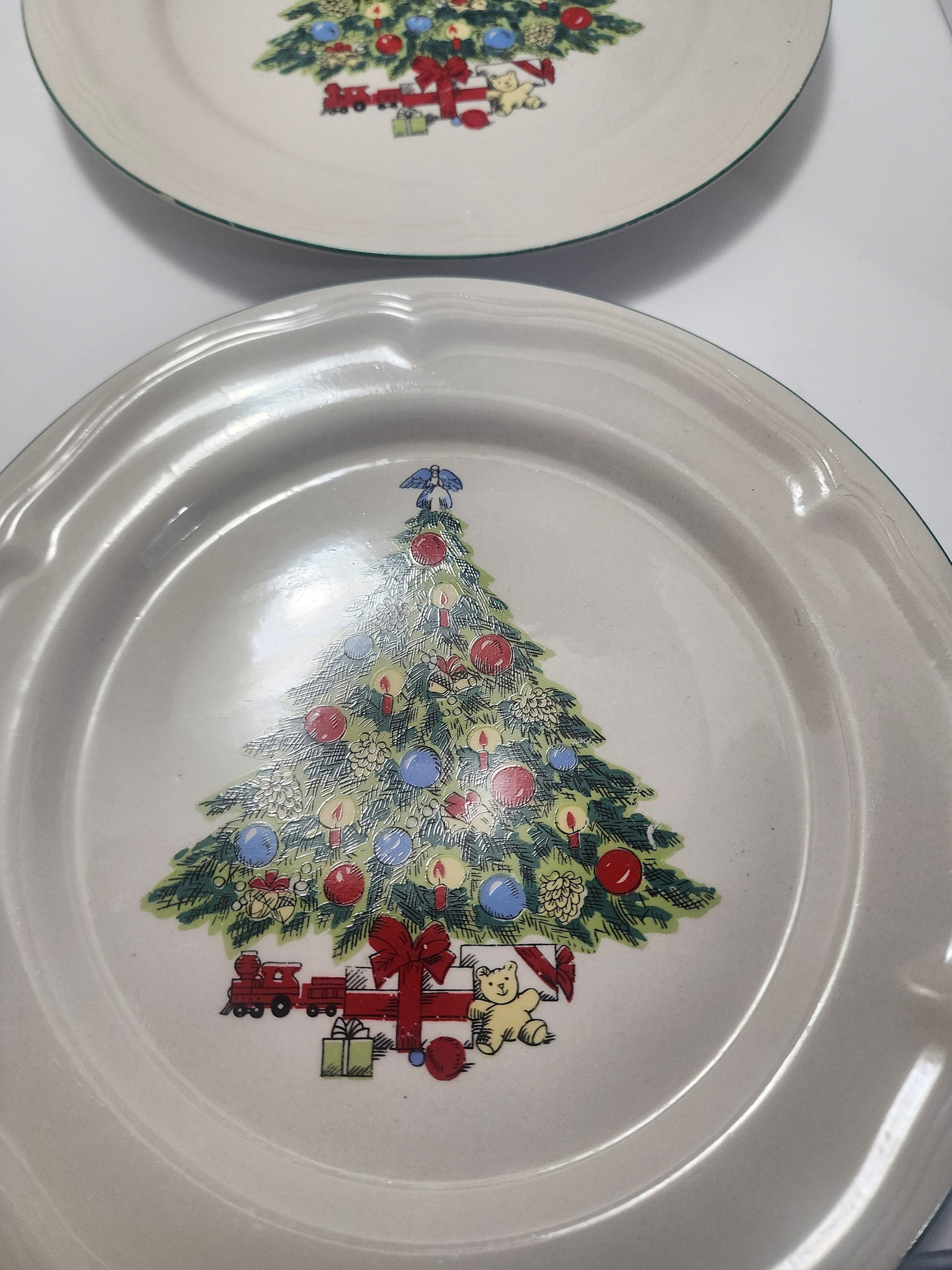 Christmas Plates Seagull China Christmas Plates - Bread and Butter Plates - Plates - Christmas - Christmas Tree - Christmas Plates