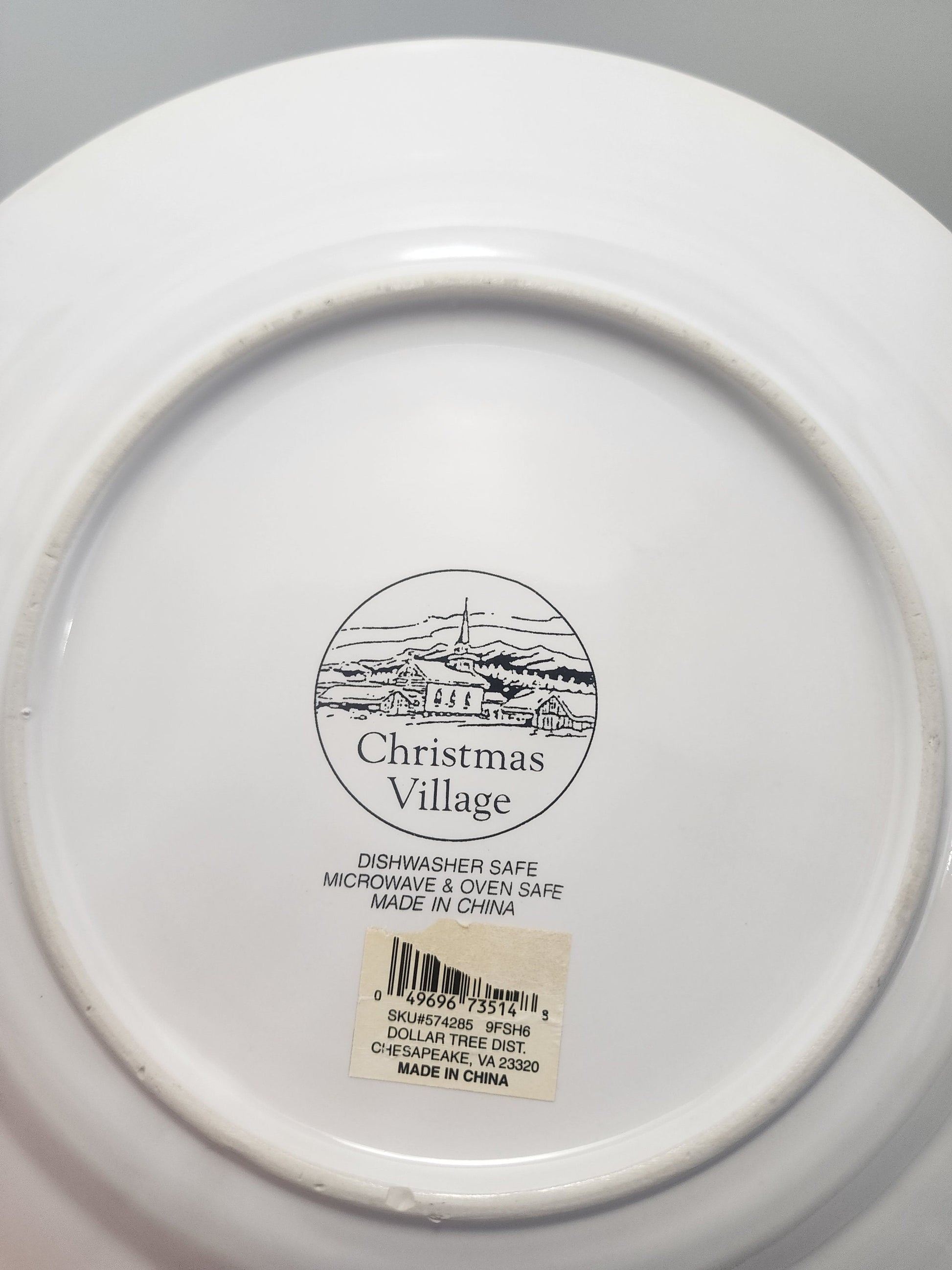 Christmas Village Plates Vintage - Christmas - Christmas Plates - Christmas Village - Set Of Plates - Christmas Village Plates