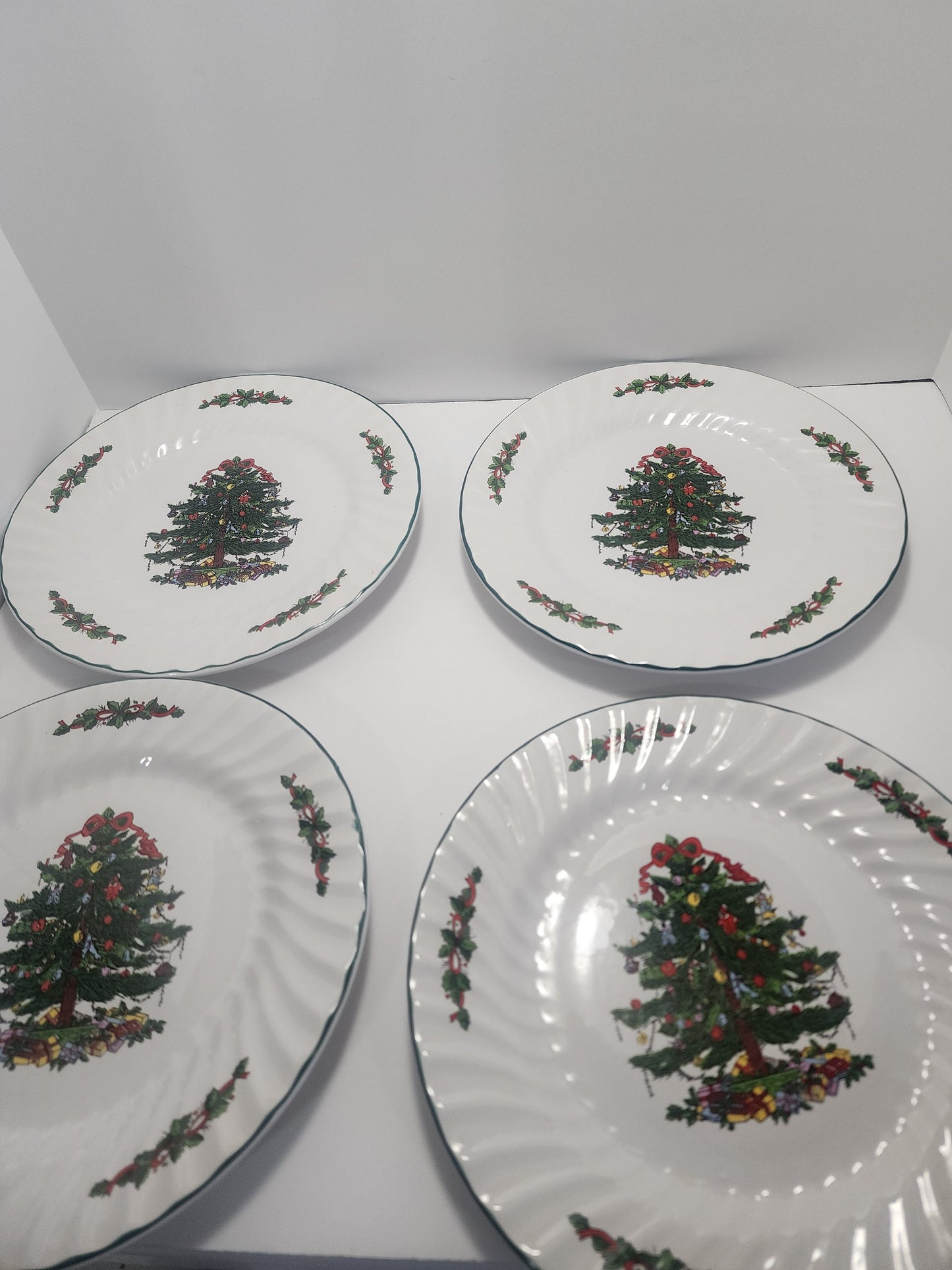 Christmas Village Plates Vintage - Christmas - Christmas Plates - Christmas Village - Set Of Plates - Christmas Village Plates