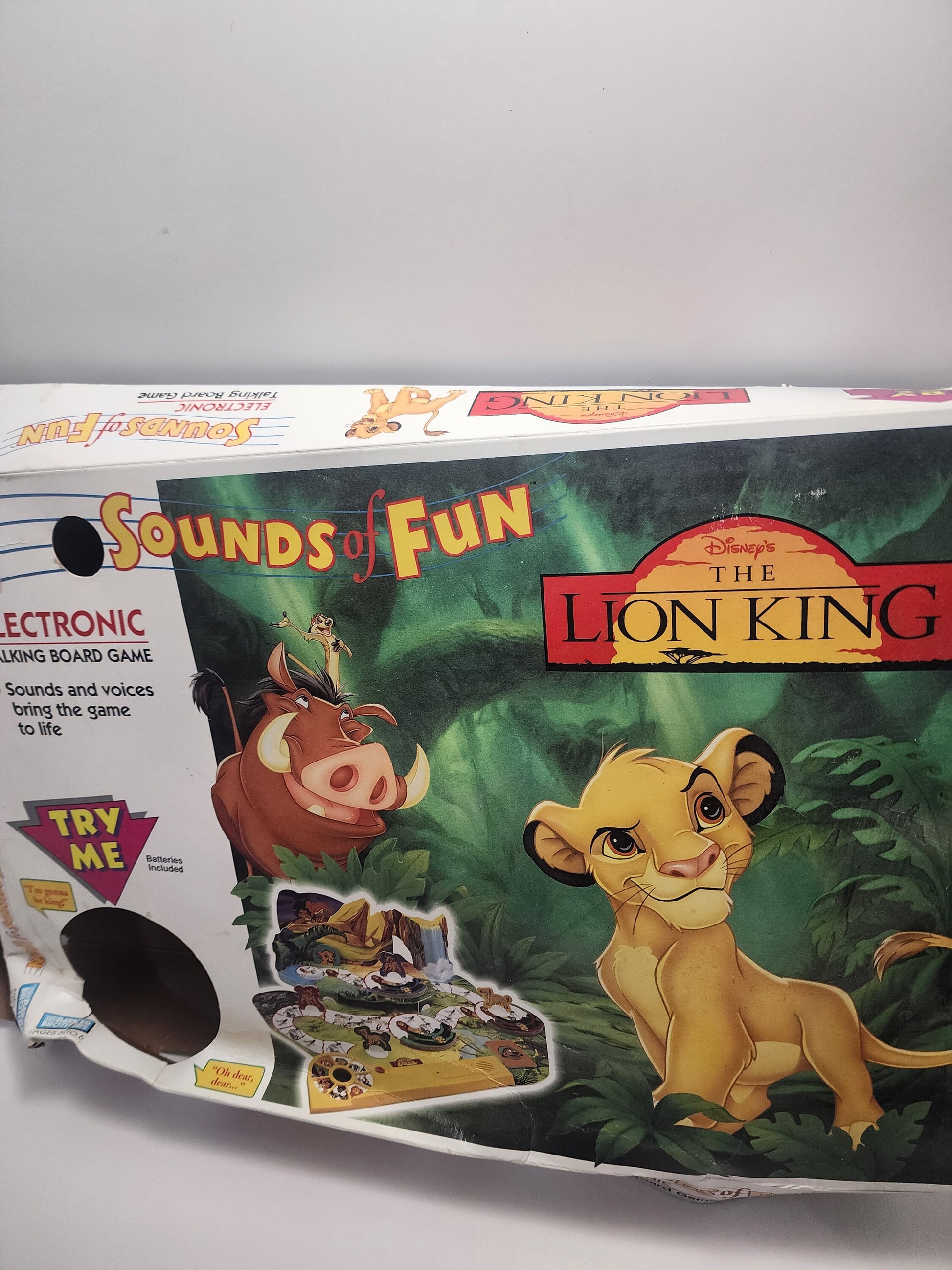 Vintage 1994 The Lion King Offical Board Sounds and Fun - Interactive Game - Board Game - The Lion King - Disney Games - Family Games