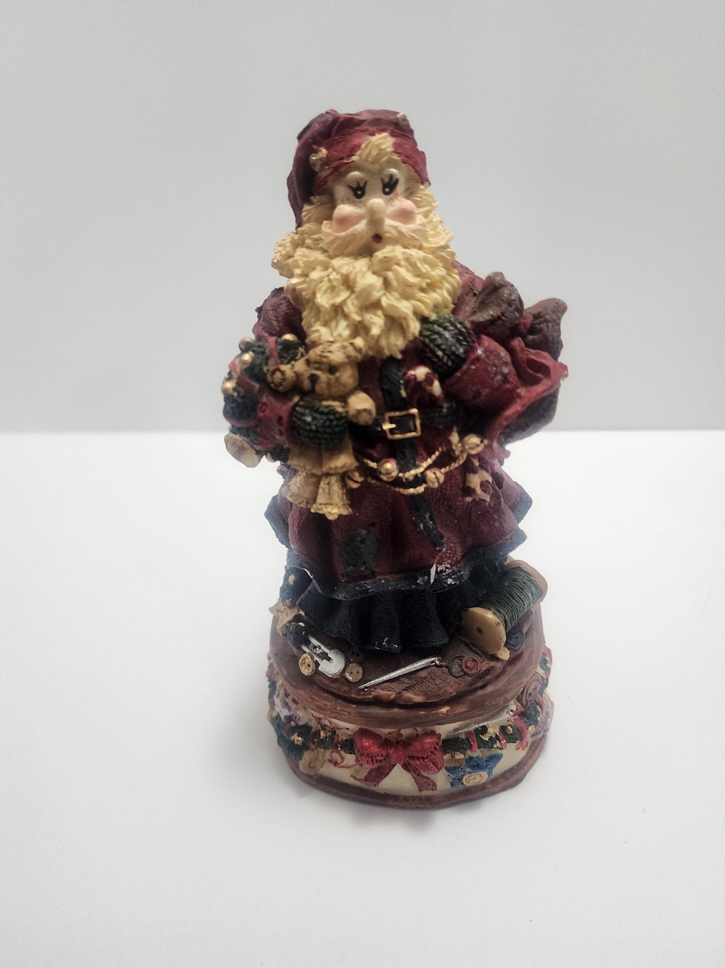 Vintage Santa Musical Statue - Santa - Santa Figure - Santa Statue - Musical Box - Christmas Decor - Christmas Music - Music Box