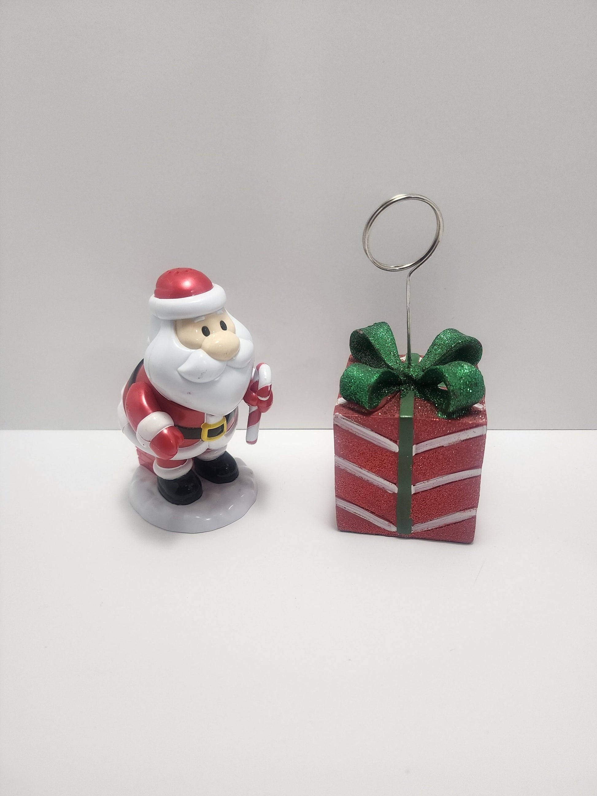 Christmas Decor Santa Candy Dispenser Card Holder Glitter Present - Santa - Candy Dispenser - Santa Candy Dispenser - Present - Christmas