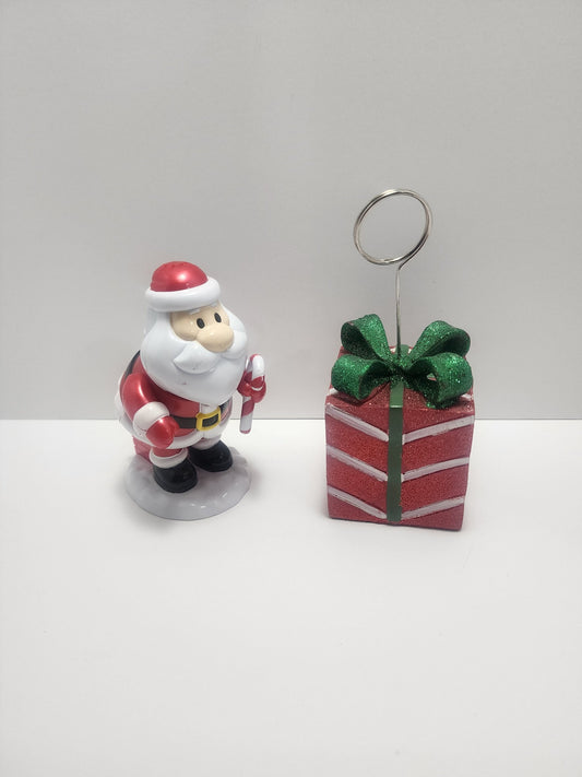 Christmas Decor Santa Candy Dispenser Card Holder Glitter Present - Santa - Candy Dispenser - Santa Candy Dispenser - Present - Christmas
