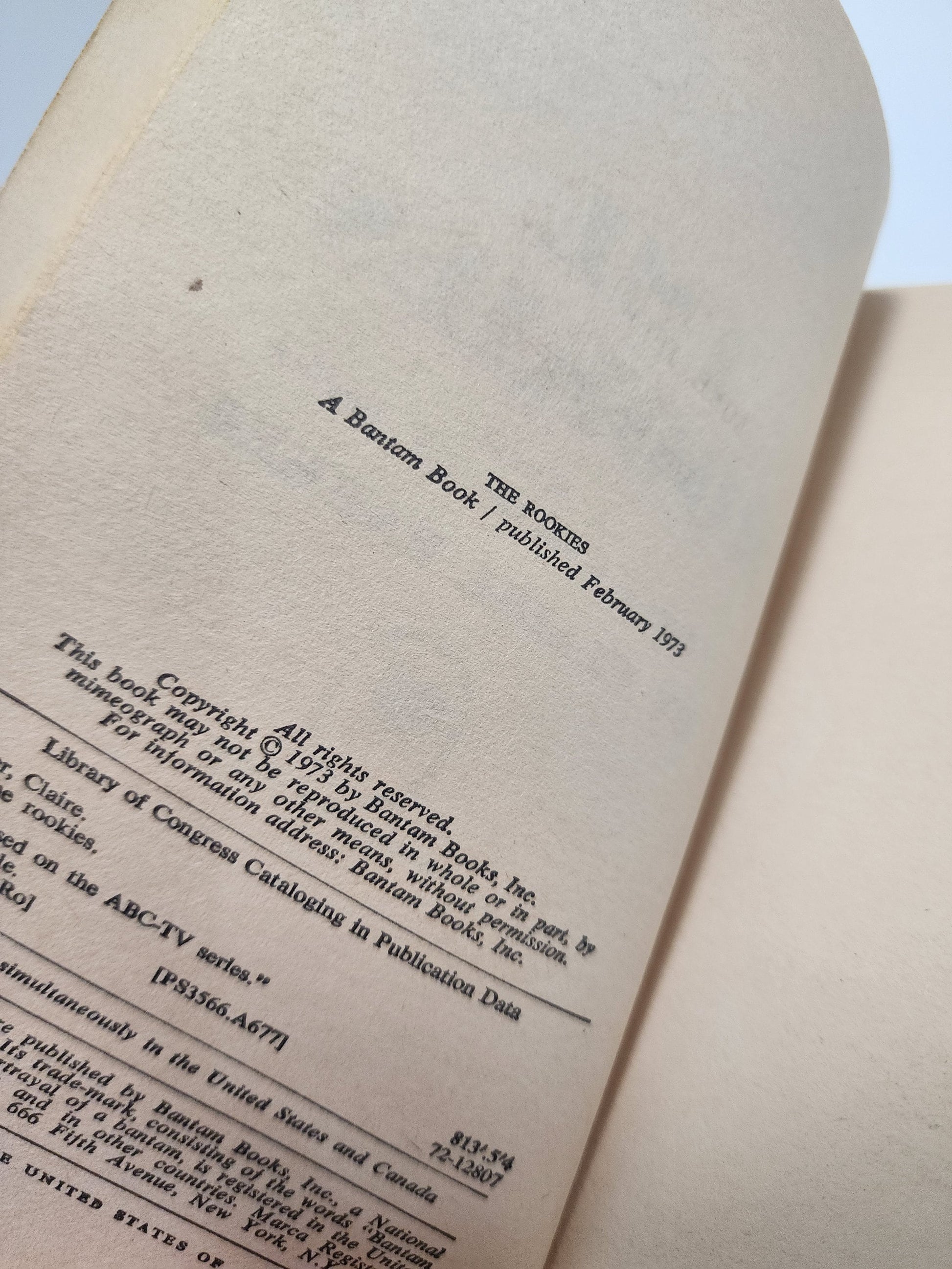 The Rookies Novel By Claire Parker 1973 - Claire Parker - The Rookies - Novels - Books