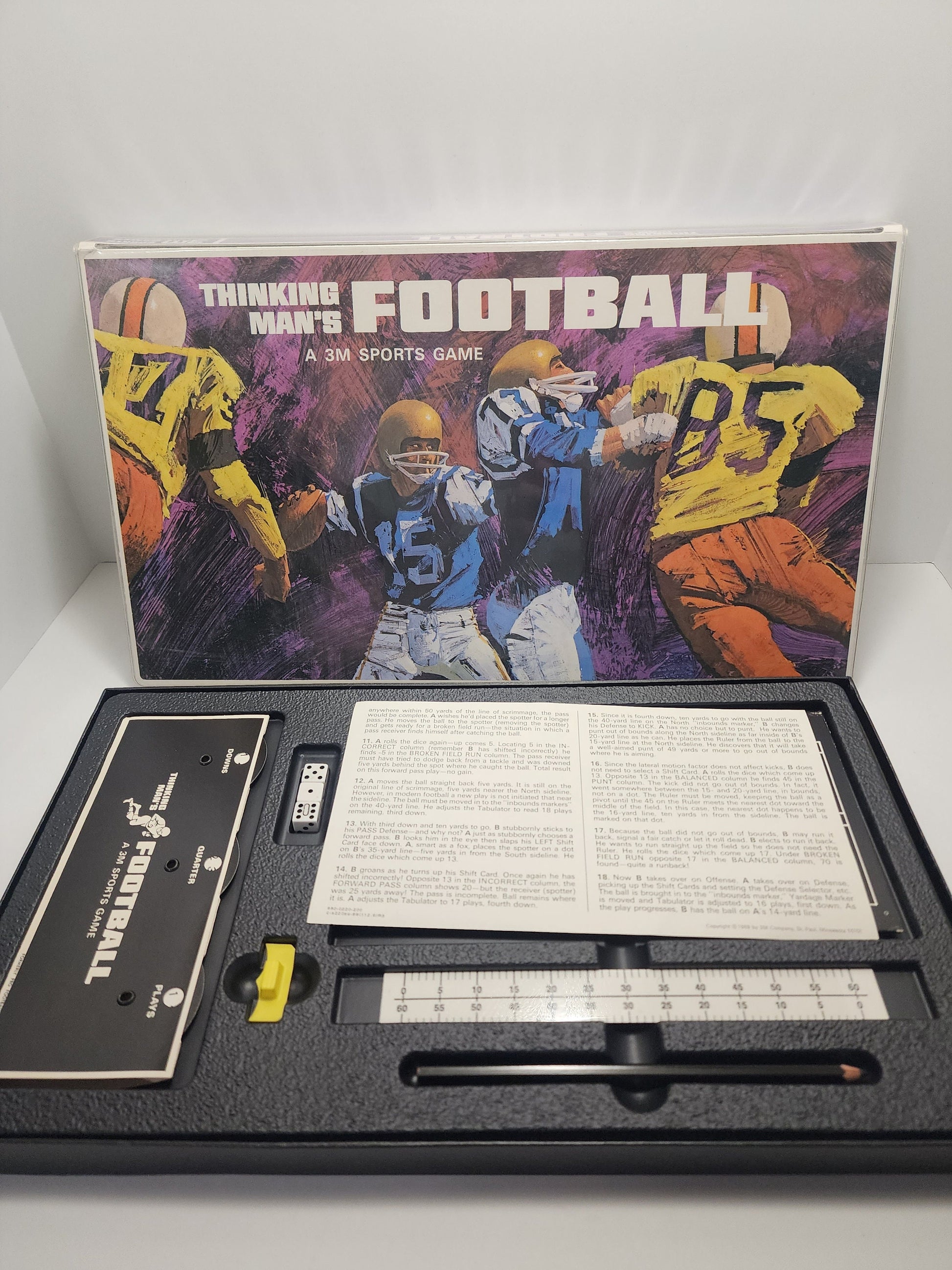 Nfl 1969 Football A Thinking Man's Game Board Game - 3M Game - Board Game - Vintage Games - Football Game - Man - Man Game - Vintage Board