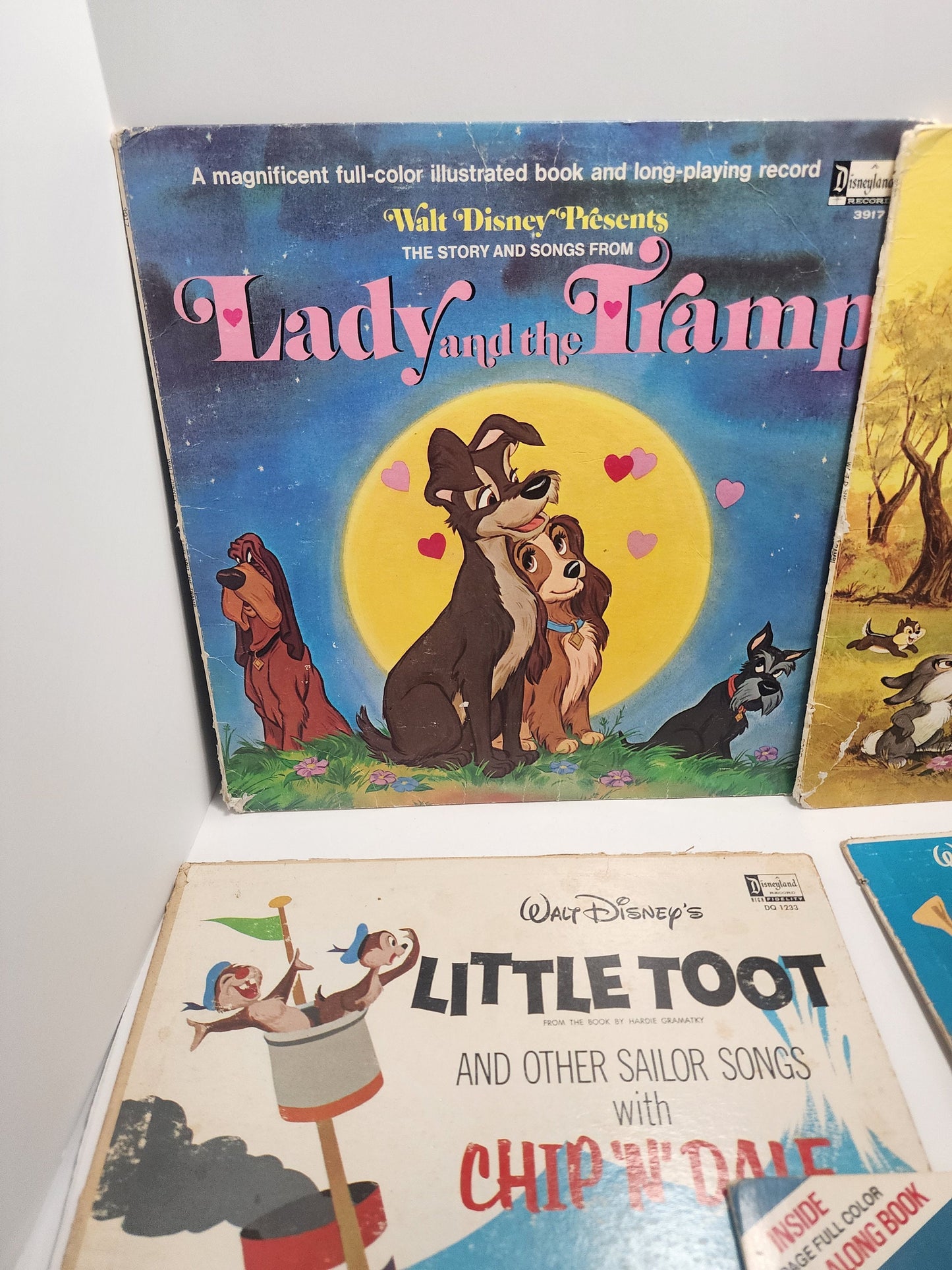 Walt Disney 1969 Vinyl Record Storybooks - Bambi - Lady and The Tramp - Disney - Walt Disney - Books - Records - Vinyl - Vintage Disney