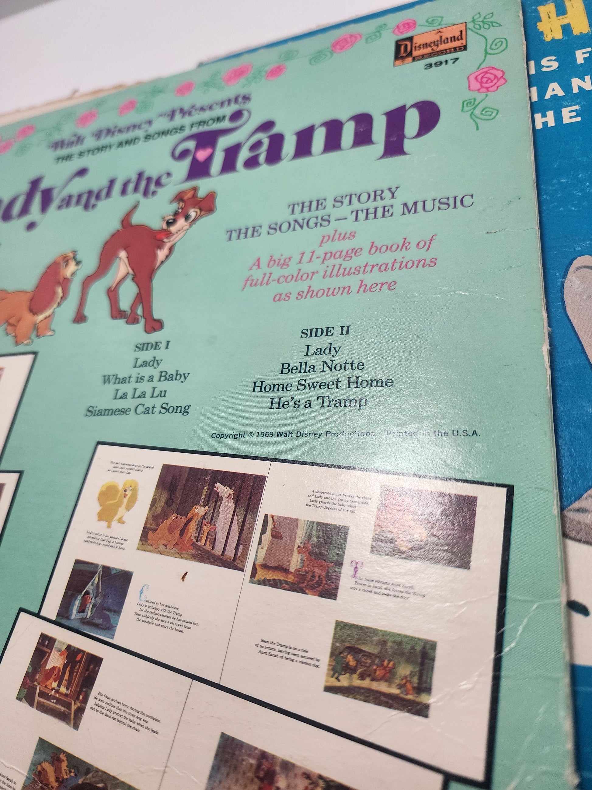 Walt Disney 1969 Vinyl Record Storybooks - Bambi - Lady and The Tramp - Disney - Walt Disney - Books - Records - Vinyl - Vintage Disney