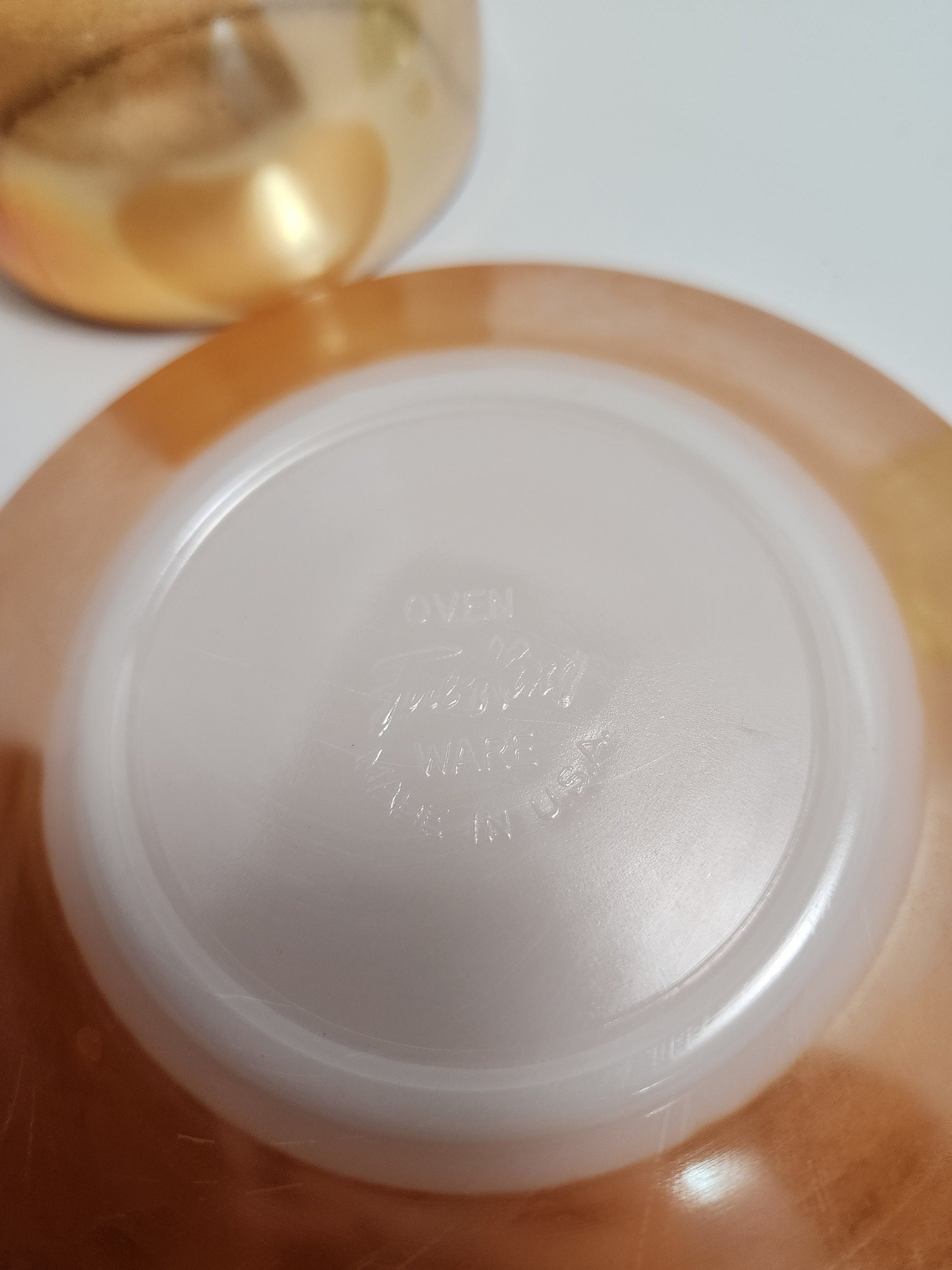 Imperial 1915 Art Cut Glass Neon Jelly Glass and Orange Depression Cup with Saucer - Depression Glass - Jelly Nut - Candy Dish - Glass