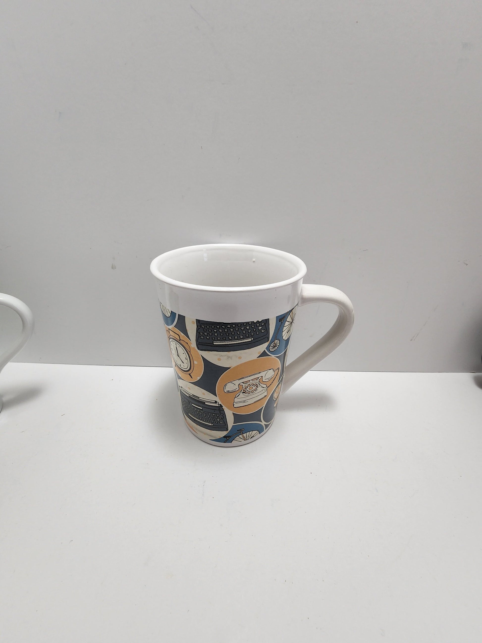 Coffee Mugs - Mugs - Drinkware - Vintage Mugs - Centennial - StaffordShire - England - England Mug - Telephone - Typewriter - Tea