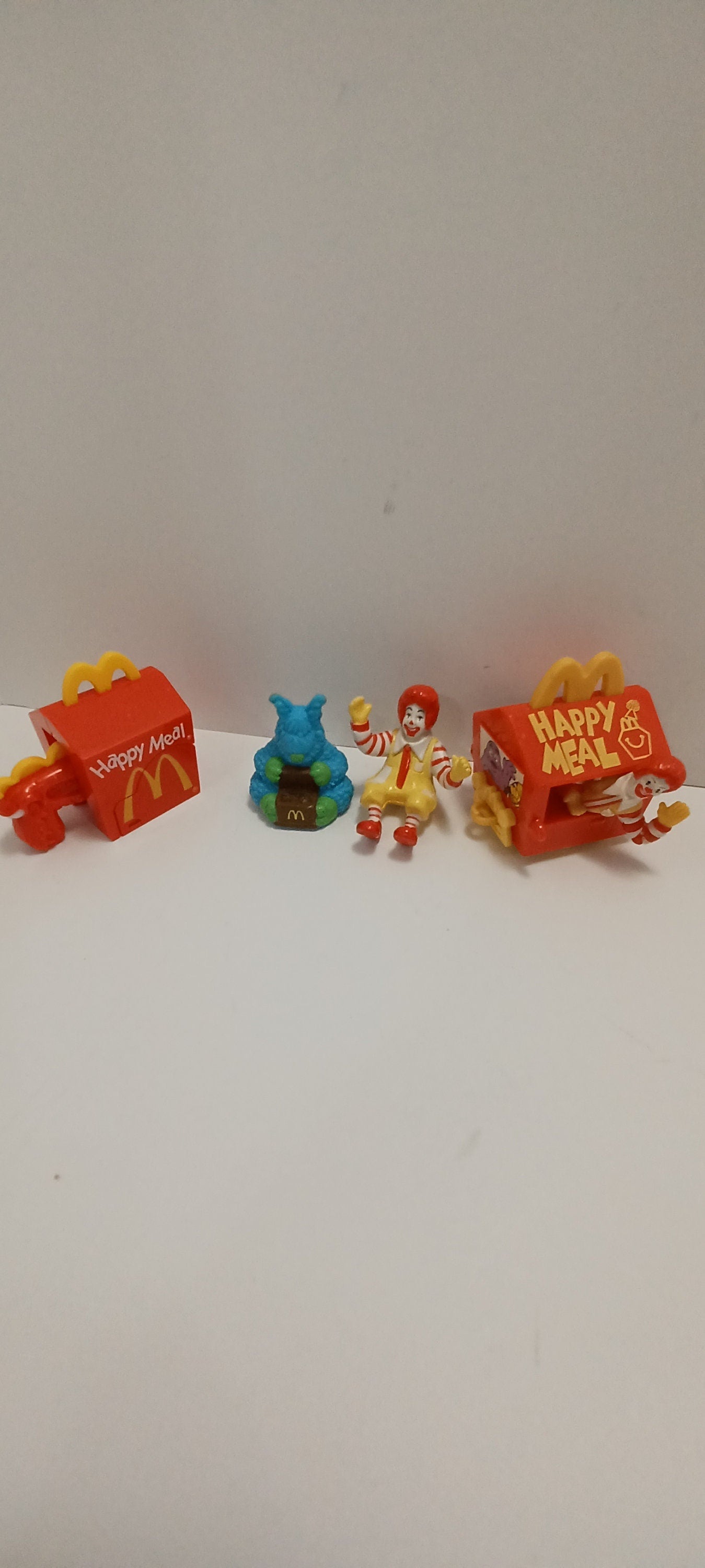 Mcdonalds Vintage Toys Lot Of 4 - Ronald Mcdonald - Mcdonald Toys - Fast Food Toys- Toys - Toy Lot - Happy Meal Toys