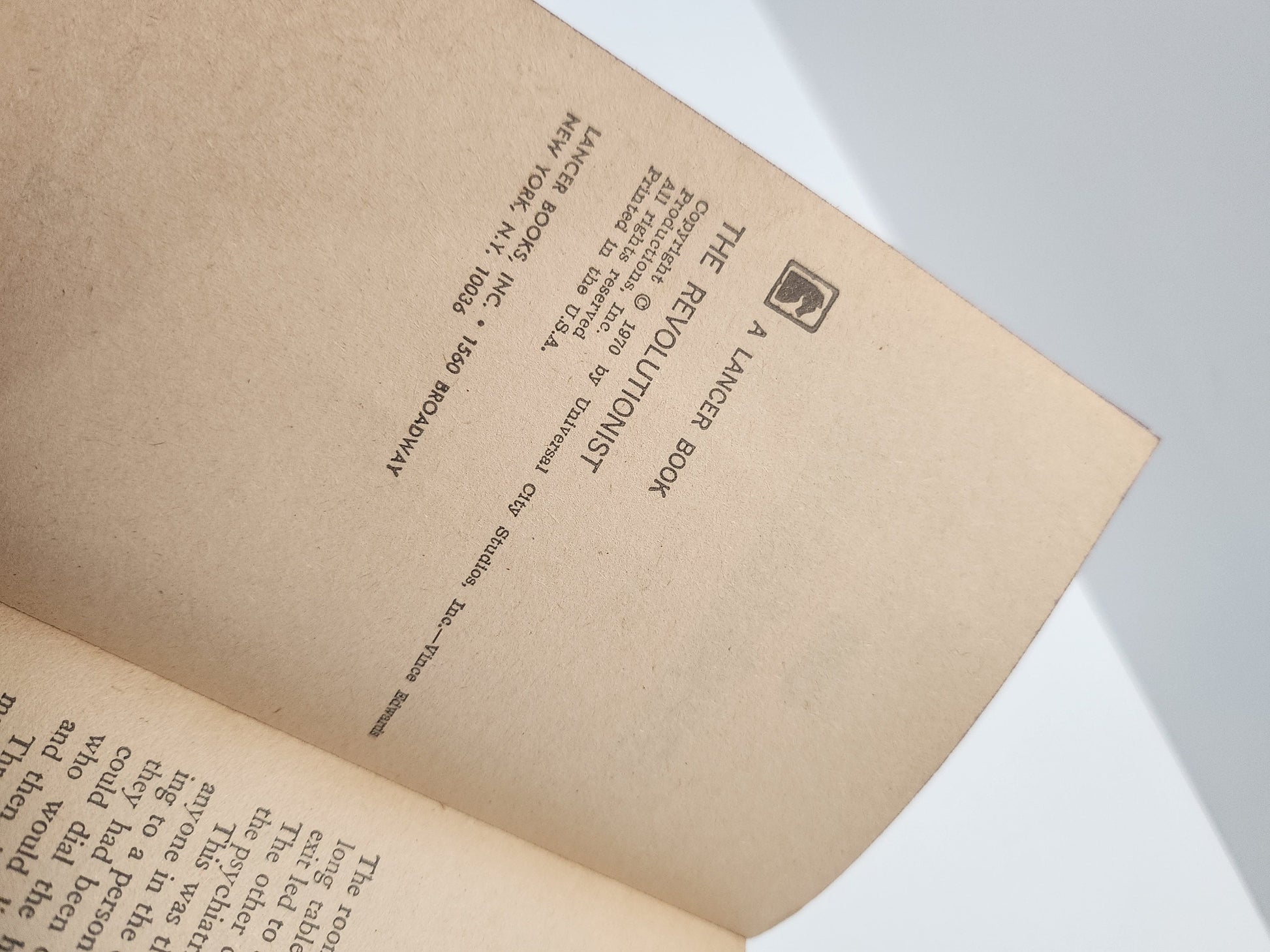 The Revolutionist 1970 Matt Lincoln American Drama Vintage Book - Books - Drama - Book Series - Matt Lincoln - Revolution - Revolutionist