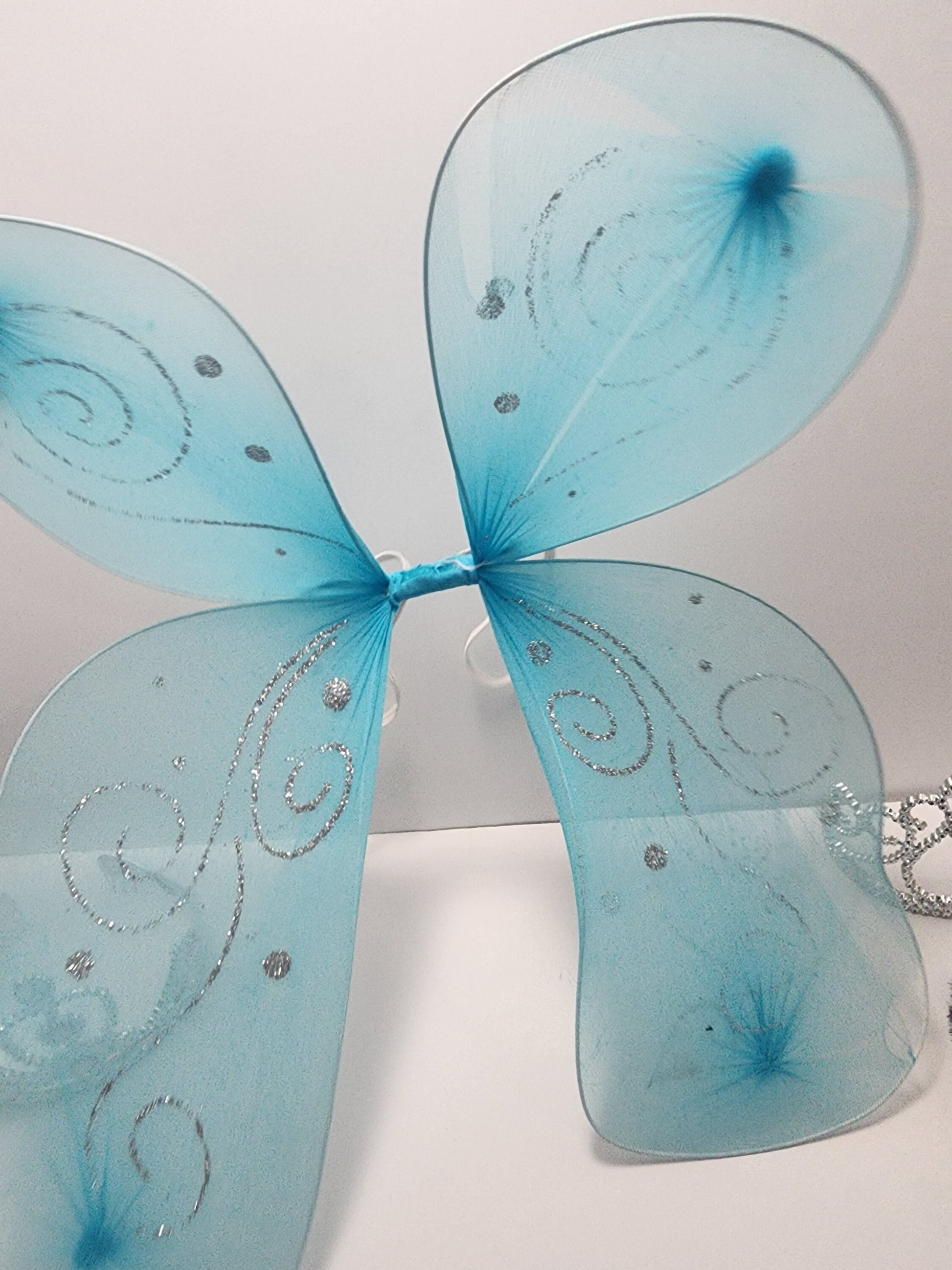 Fairy Wings and Princess or Queen Crown - Girls Toys - Pretend Toys - Fairy - Fairy Wings - Halloween Costume - Crown - Princess Crown