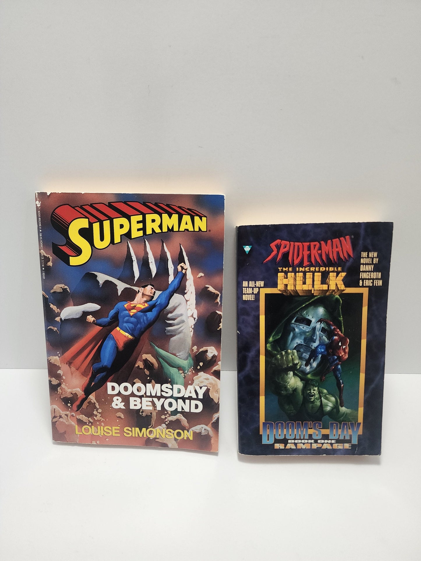 Marvel 1990s Superman Spiderman Incredible Hulk Books - Spiderman - Marvel Books - Superhero Books - Incredible Hulk - Superman - Books