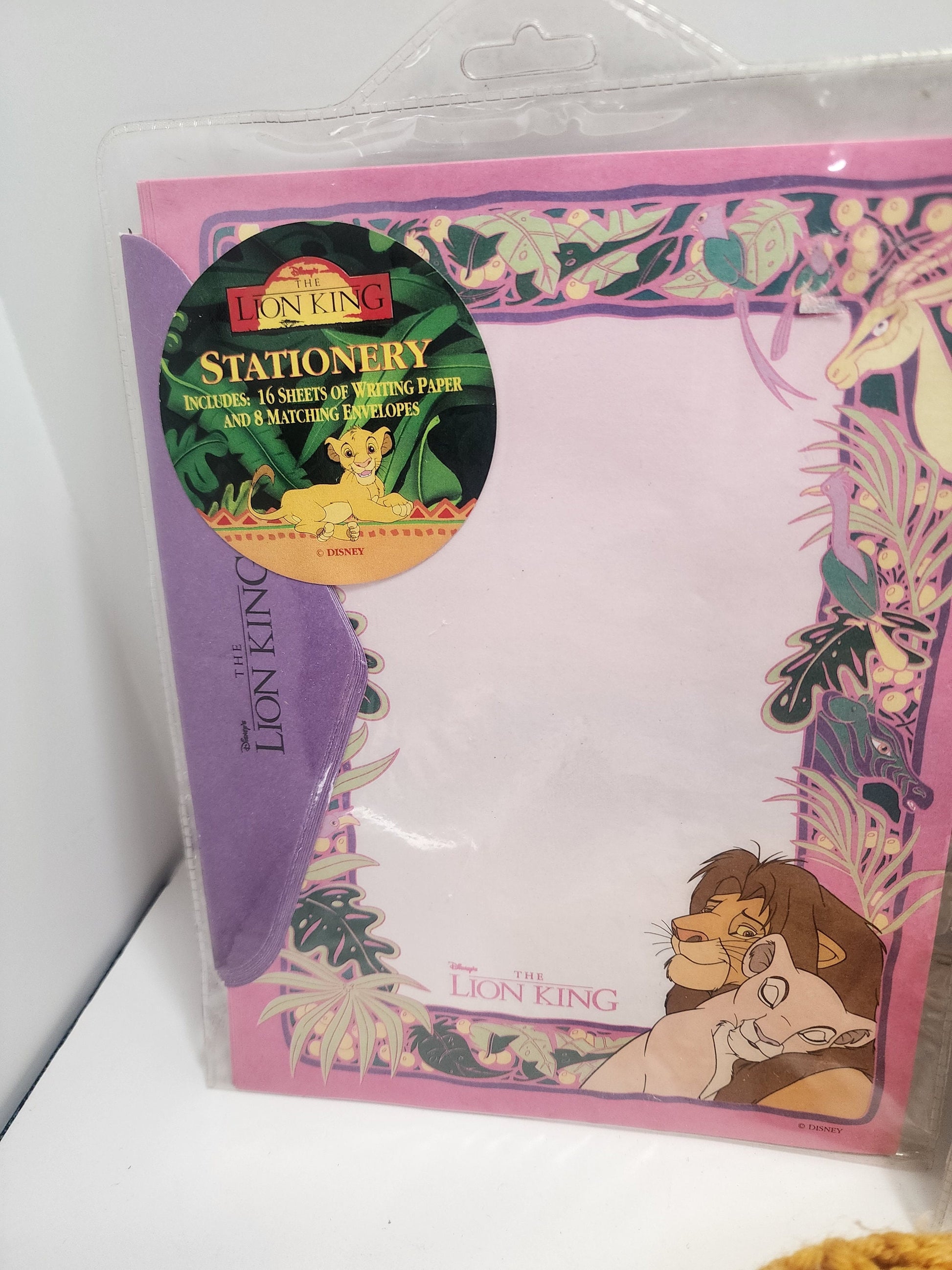 Lion King 1990s Vintage Gear - Disney - Vintage Disney - The Lion King - Simba - Kitche Towel - Stationary - Ruler - School Supplies