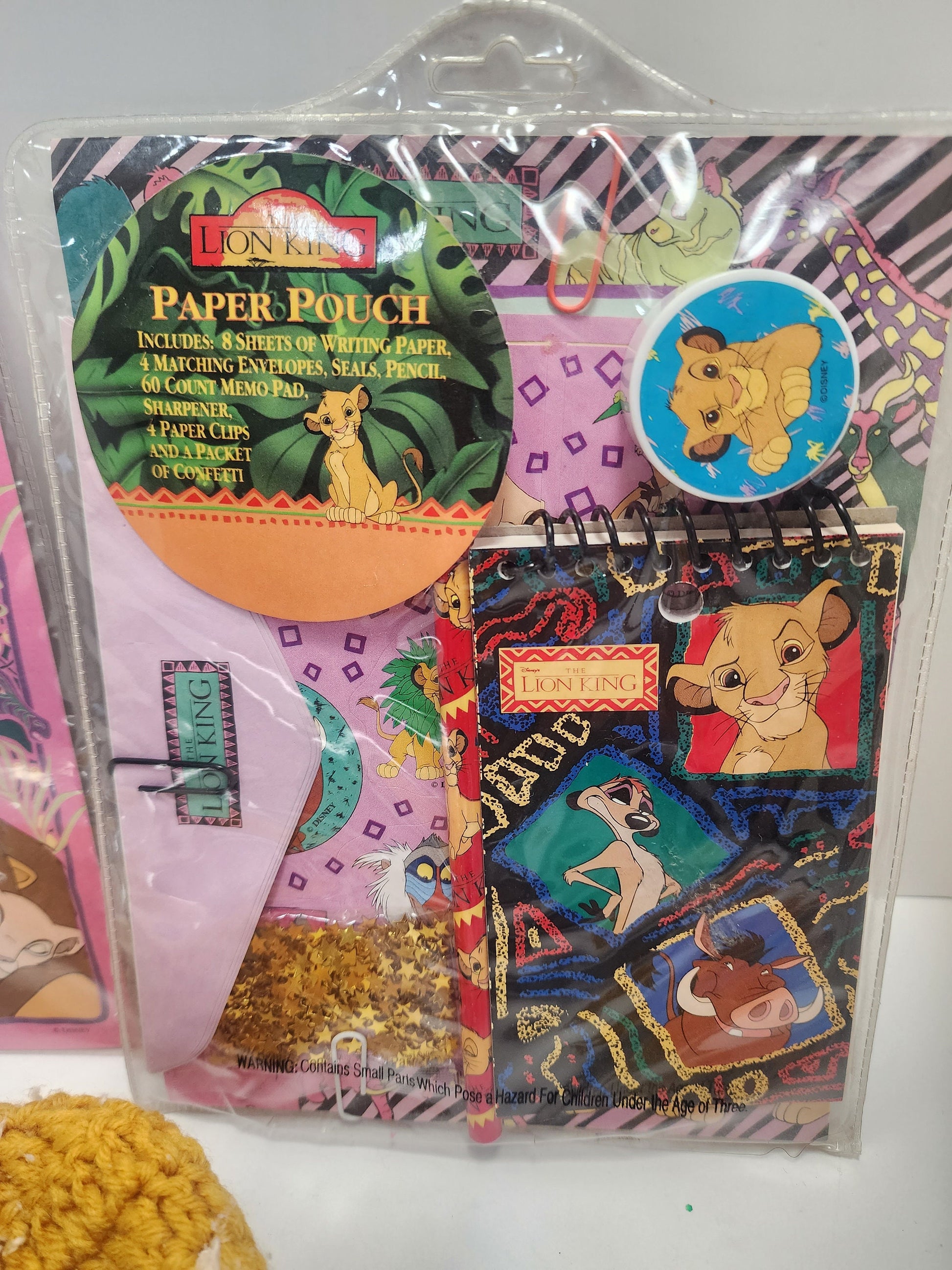 Lion King 1990s Vintage Gear - Disney - Vintage Disney - The Lion King - Simba - Kitche Towel - Stationary - Ruler - School Supplies