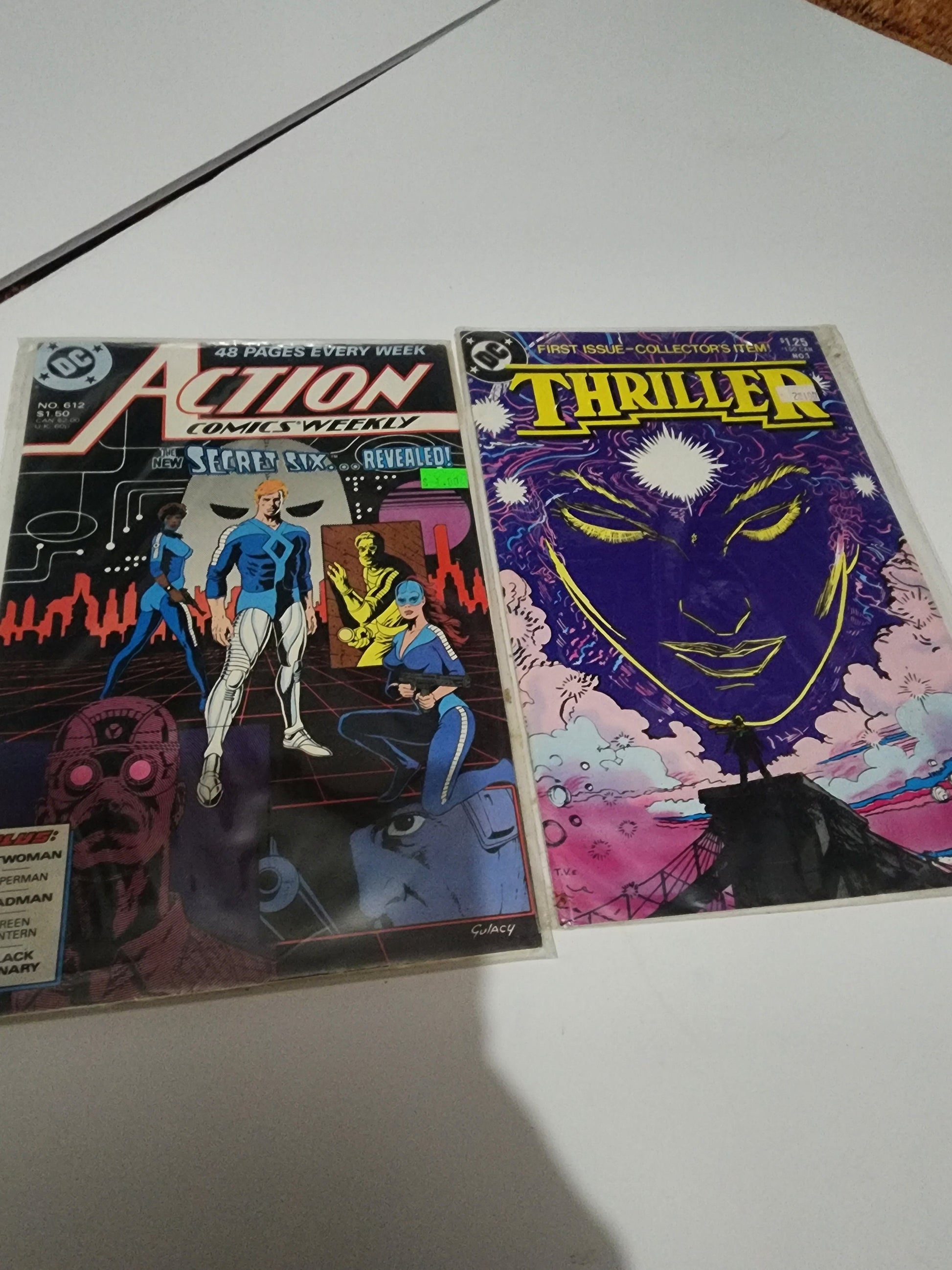 Dc Vintage Comics 1988 Thriller and Action Comics Weekly Lot Of 2 - DC- DC Comics - Comics - Comic Books - Vintage Comic Books