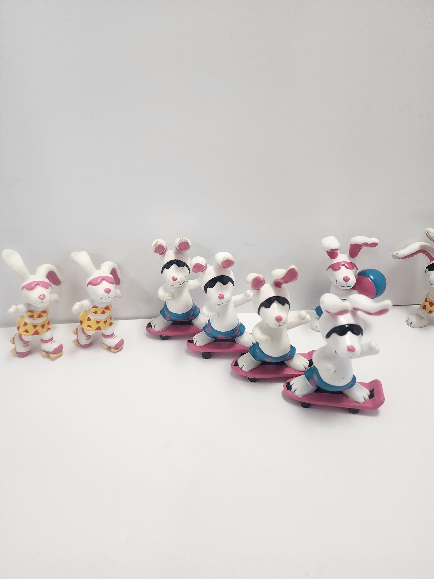Beach Bunnies Vintage 1989 Applause Pvc Toy Figures - Brach Bunnies - Bunnies - Pvc Toys - Applause Toys - Pvv - Beach Bunny Toys - Vintage