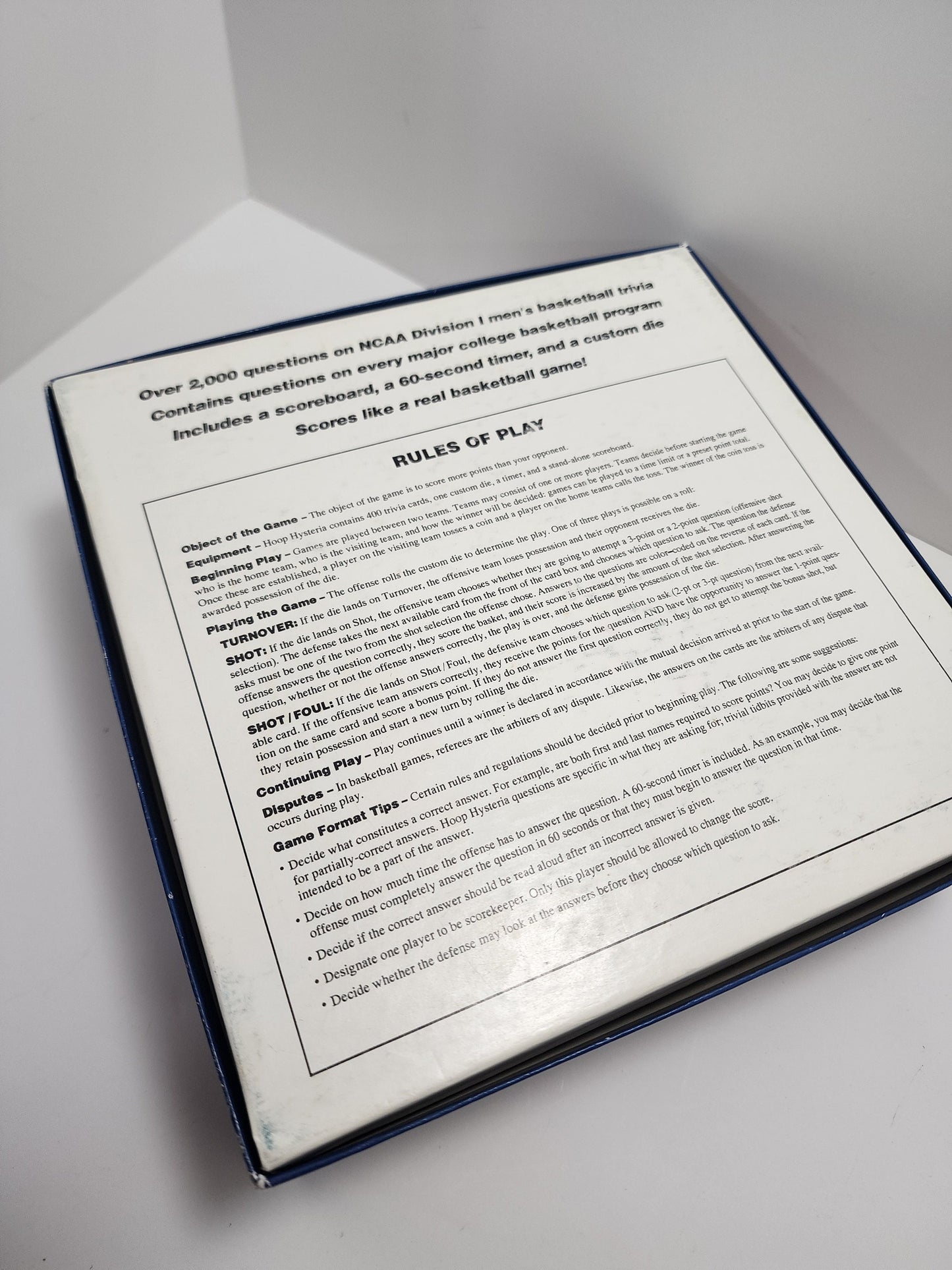 Sports Ncaa Basketball Hoops Hysteria Trivia Board Game - March Madness - Ncaa - College Basketball - Basketball Games - Ncaa Games