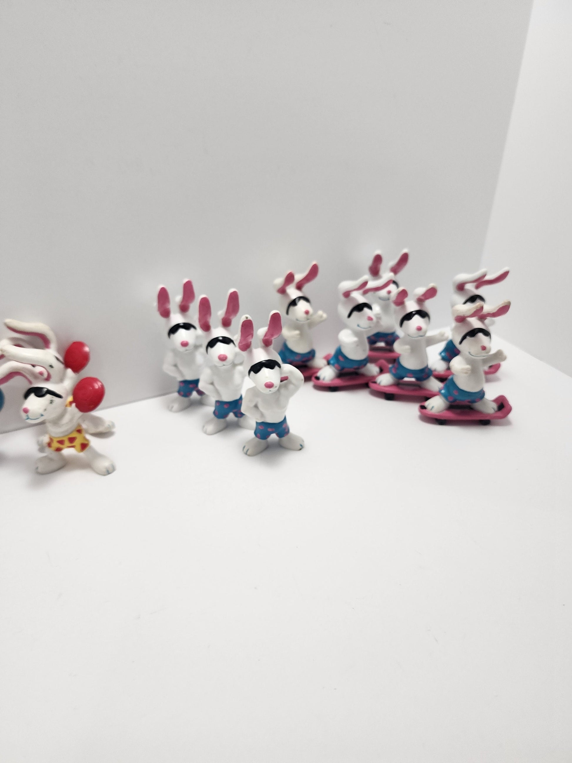Beach Bunnies Vintage 1989 Applause Pvc Toy Figures - Brach Bunnies - Bunnies - Pvc Toys - Applause Toys - Pvv - Beach Bunny Toys - Vintage