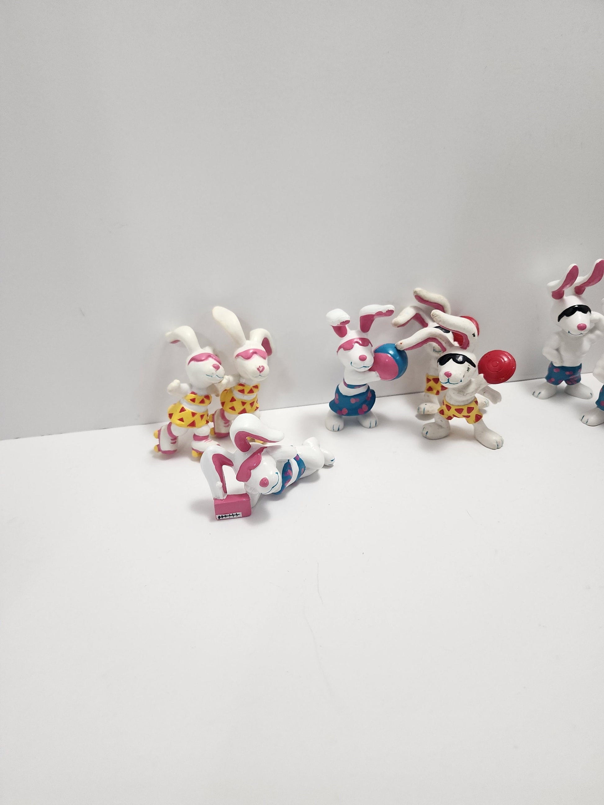 Beach Bunnies Vintage 1989 Applause Pvc Toy Figures - Brach Bunnies - Bunnies - Pvc Toys - Applause Toys - Pvv - Beach Bunny Toys - Vintage