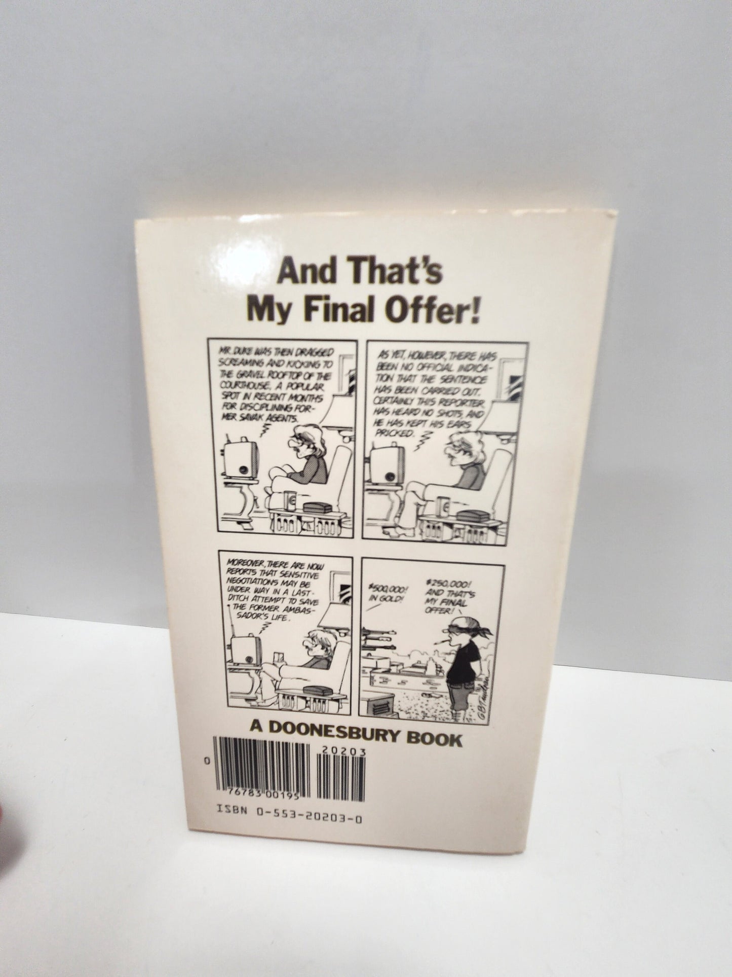 And That's My Final Offer A Doonesbury Book By G.B Trudeau - Doonesbury Books - And That's My Final Offer - G B Trudeau