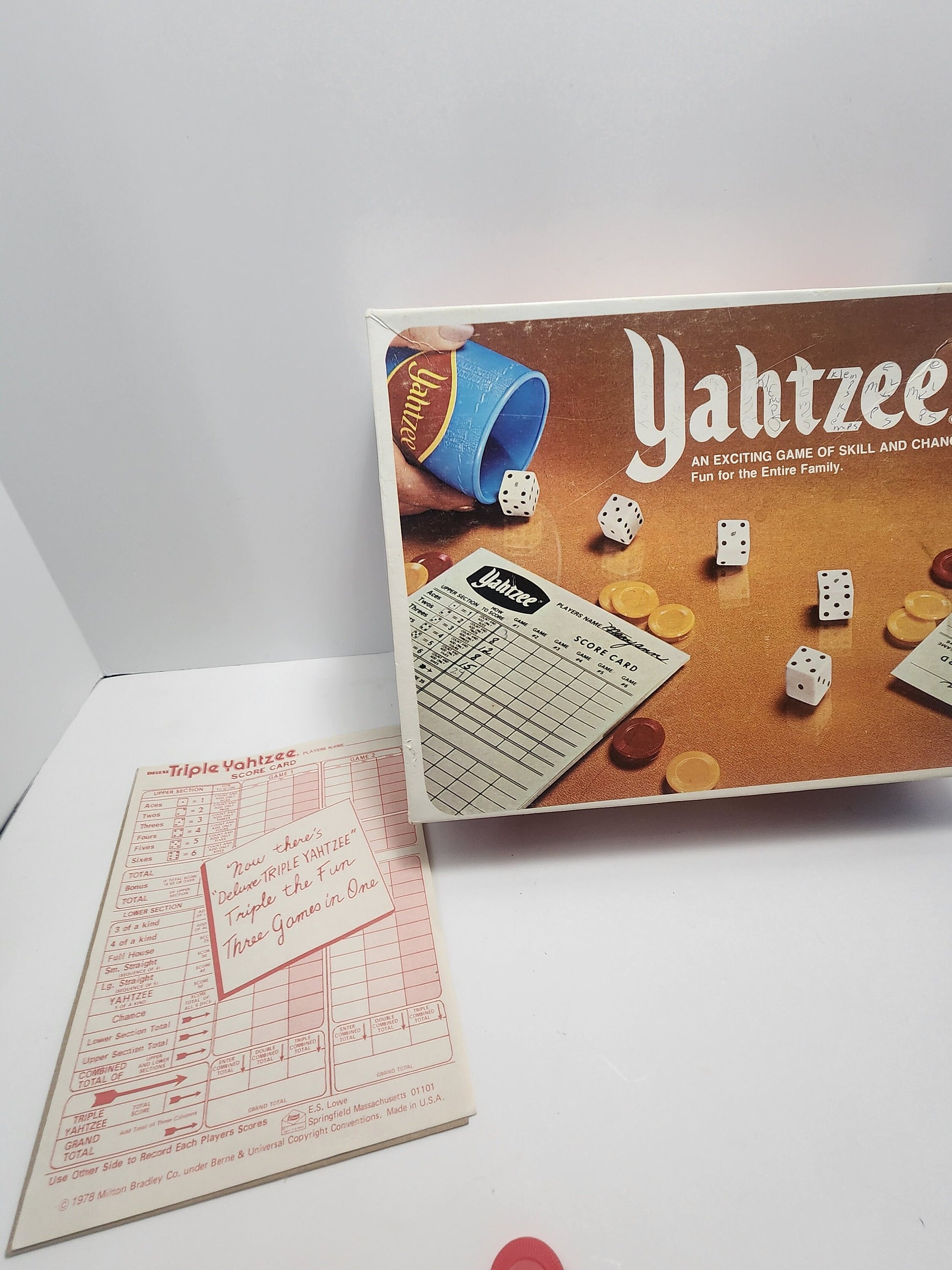 Yahtzee 1978 Vintage Milton Bradley Game - Yahtzee - Family Games - Family Game Night - Vintage Games - Games - Yahtzee