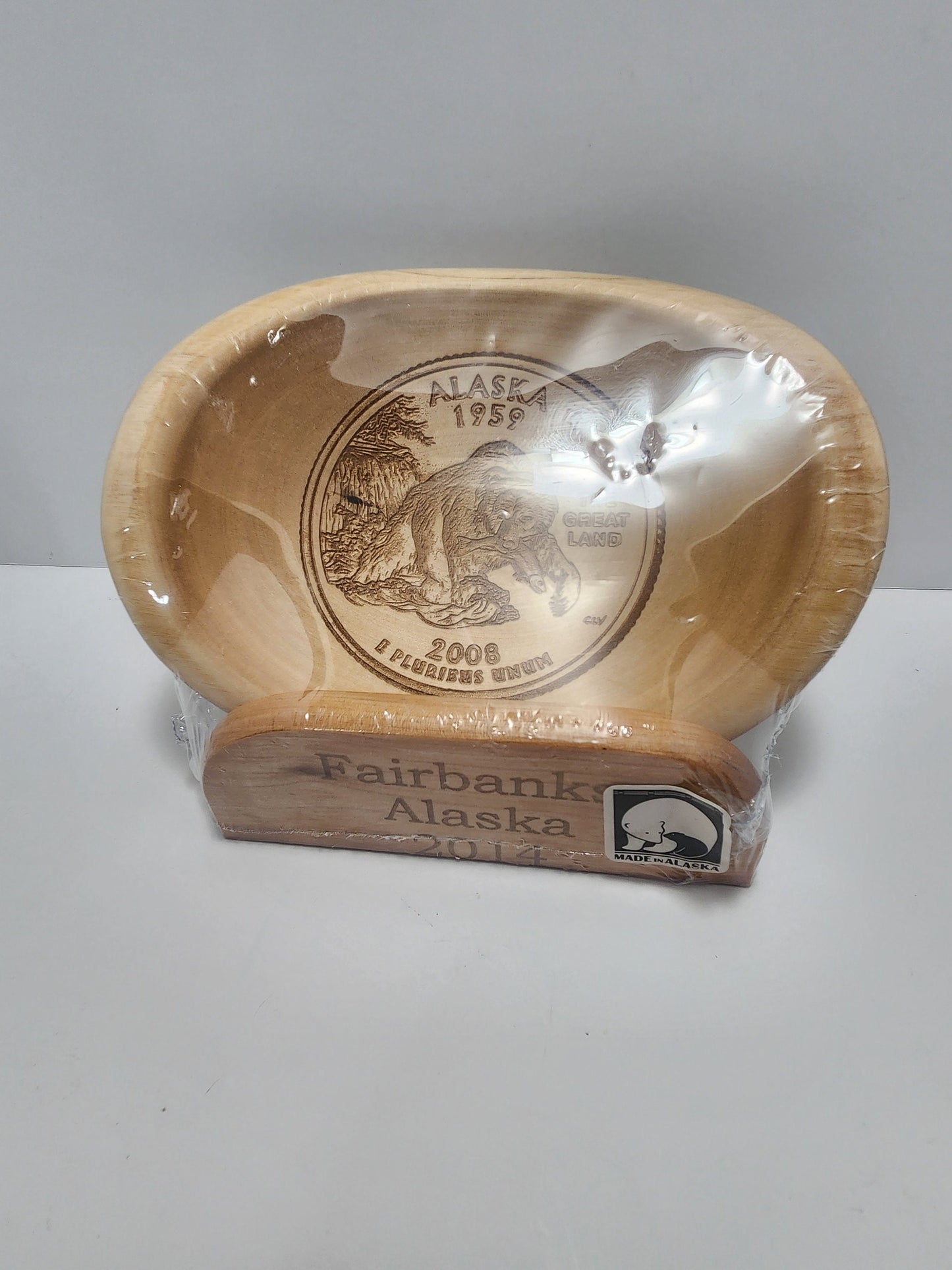 The Great Alaskan Bowl Wooden Bowl - Alaska - Alaska Sovereign - Wildlife - Wooden Bowl - Alaskan - Grizzly Bear - Grizzlies